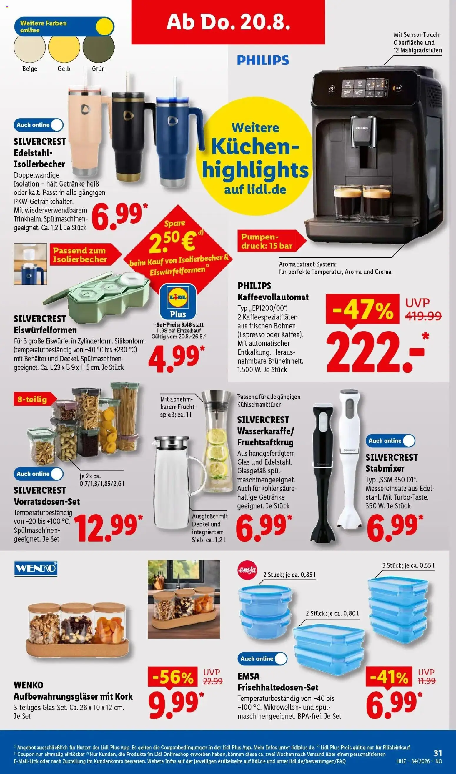 Lidl Prospekt Wahlstedt – gültig ab 17.08.2026 | Seite: 51 | Produkte: Philips, Kaffeevollautomat, Kuchen, Stabmixer