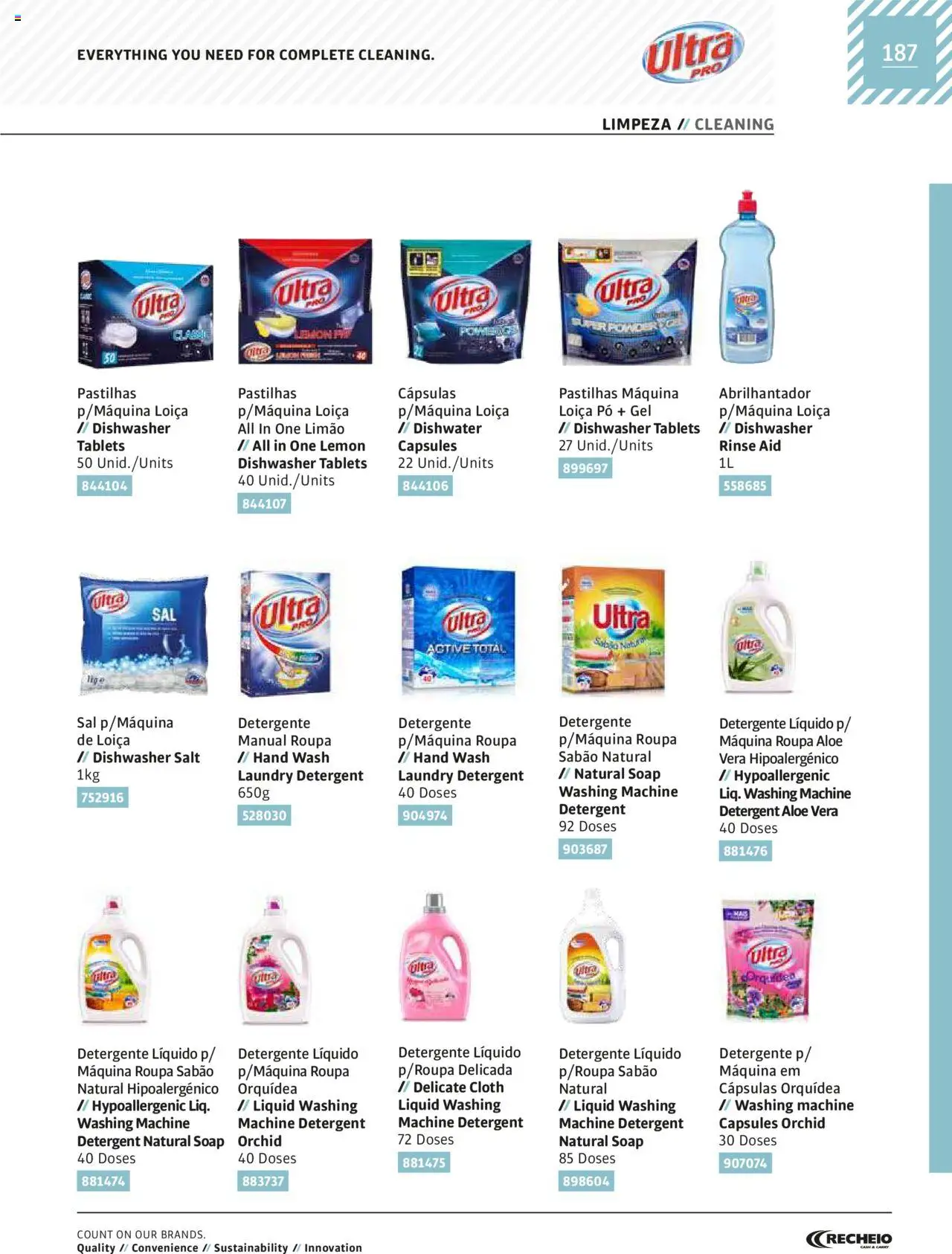 Recheio AS NOSSAS MARCAS │ válido de 19/12/2023 | Página: 187 | Produtos: Pó, Abrilhantador, Sabão, Detergente