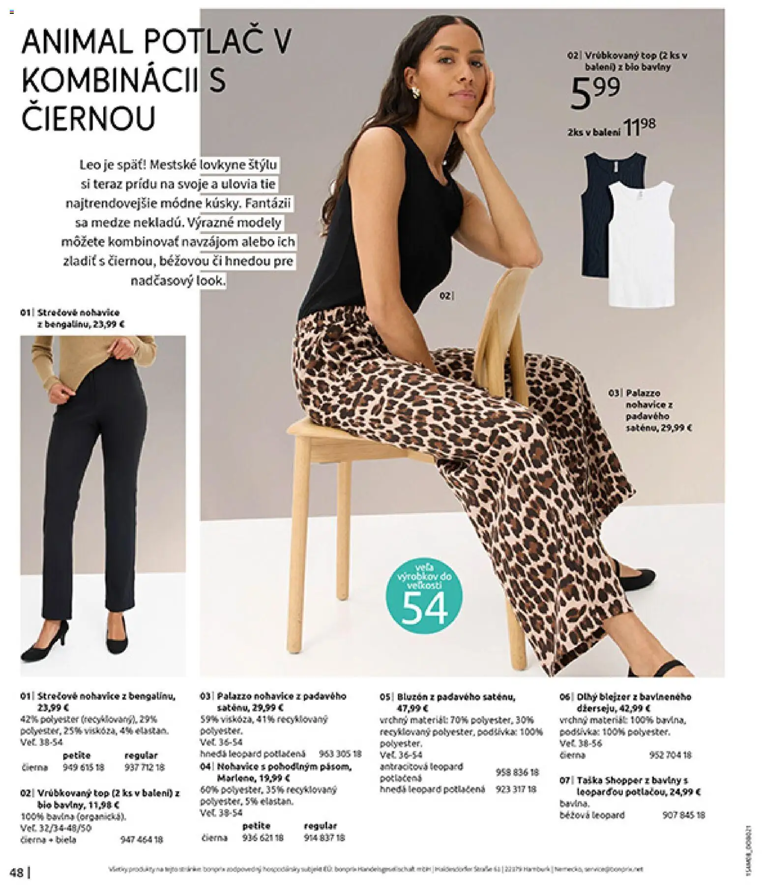 Nové Bonprix akcie – leták je platný od 10.08.2026 | Strana: 50 | Produkty: Nohavice