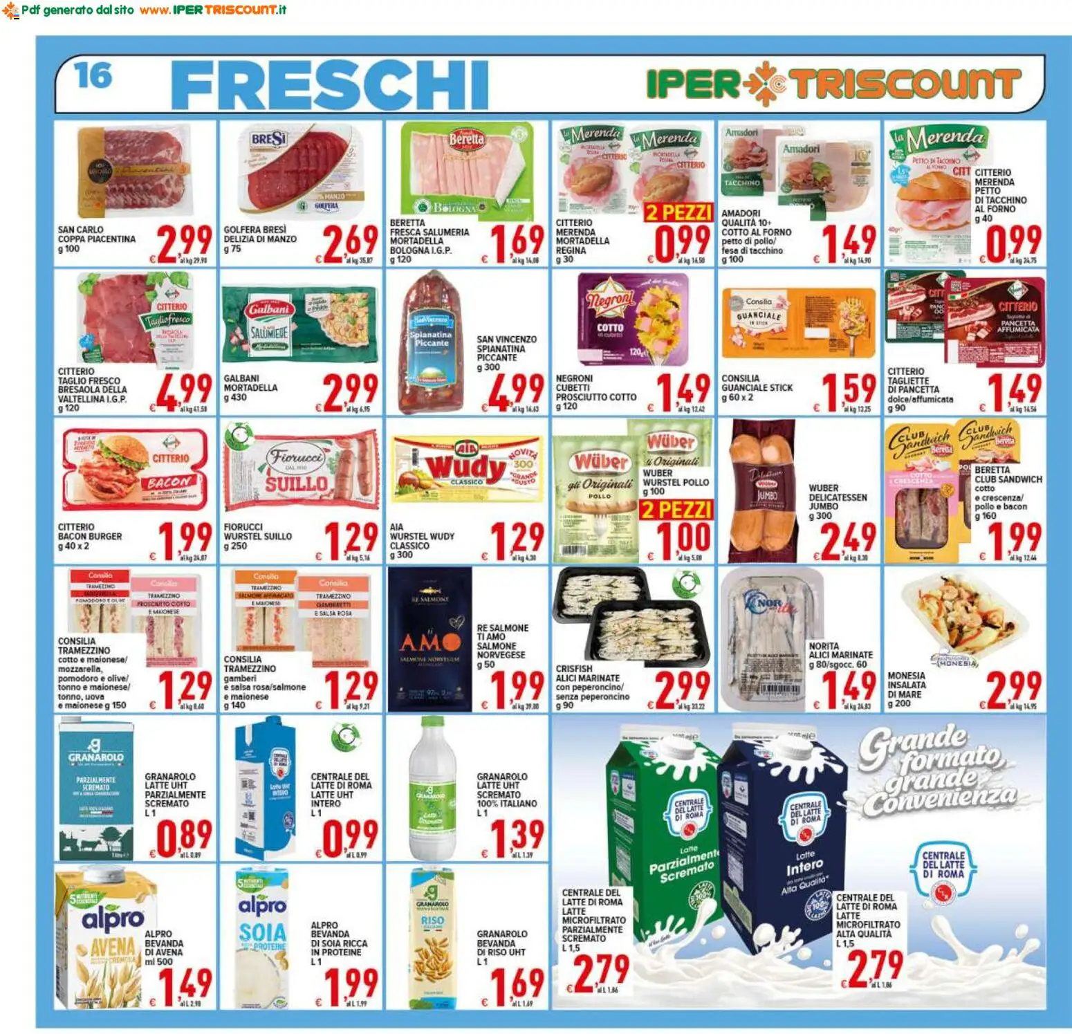 Volantino Ipertriscount del 06.03.2026 | Pagina: 16 | Prodotti: Insalata, Alici, Gamberetti, Guanciale