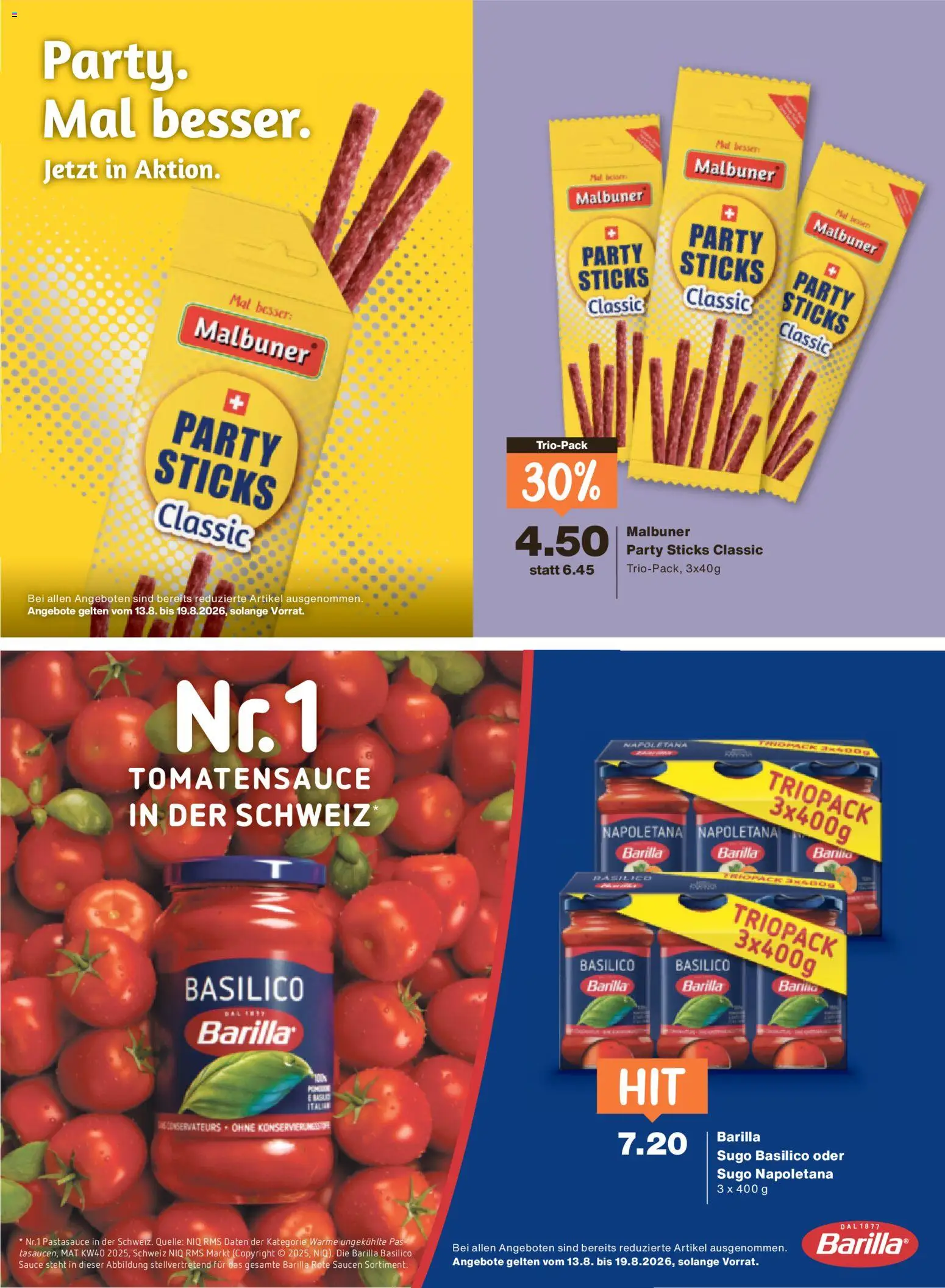 Migros aktionen Magazin – gültig ab 12.08.2026 | Seite: 46 | Produkte: Barilla, Pasta
