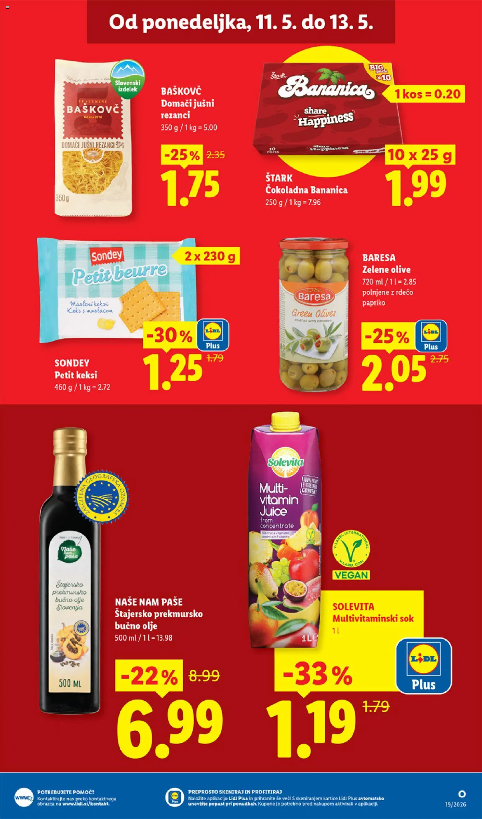 Novi Lidl katalog ponudbe – veljaven od 07.05.2026 | Stran: 53 | Izdelki: Keksi, Olive, Olje, Sok