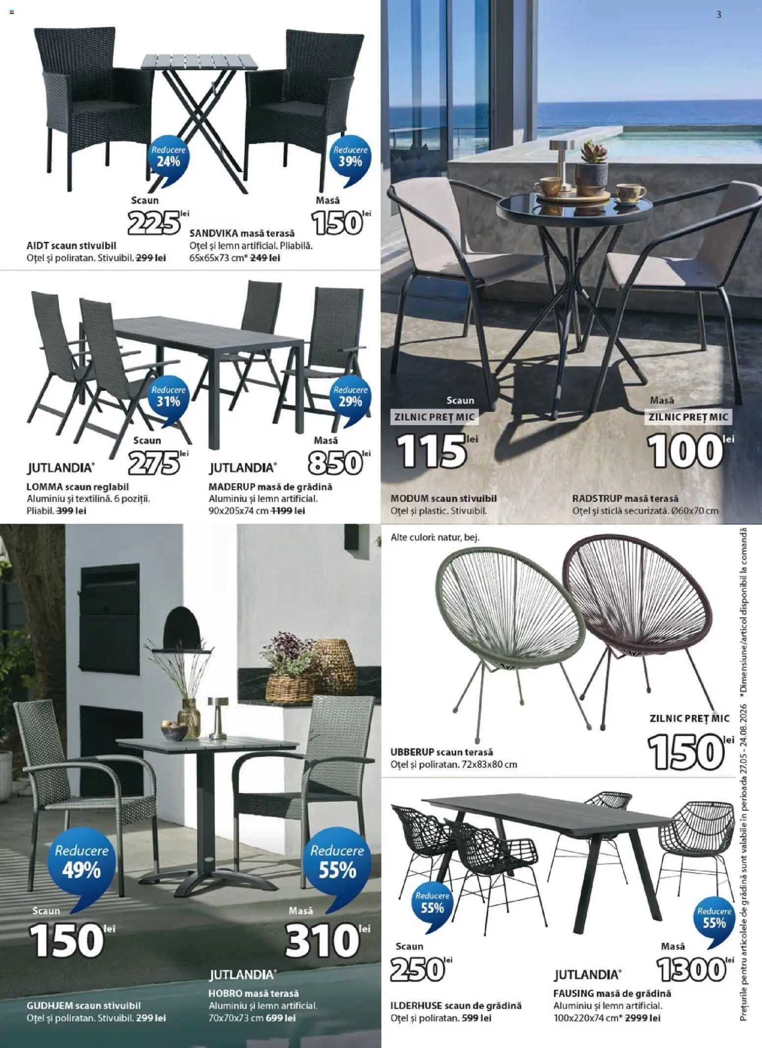 Noul catalog JYSK – valabil de la 27.05.2026 | Pagină: 3 | Produse: Masă, Scaun