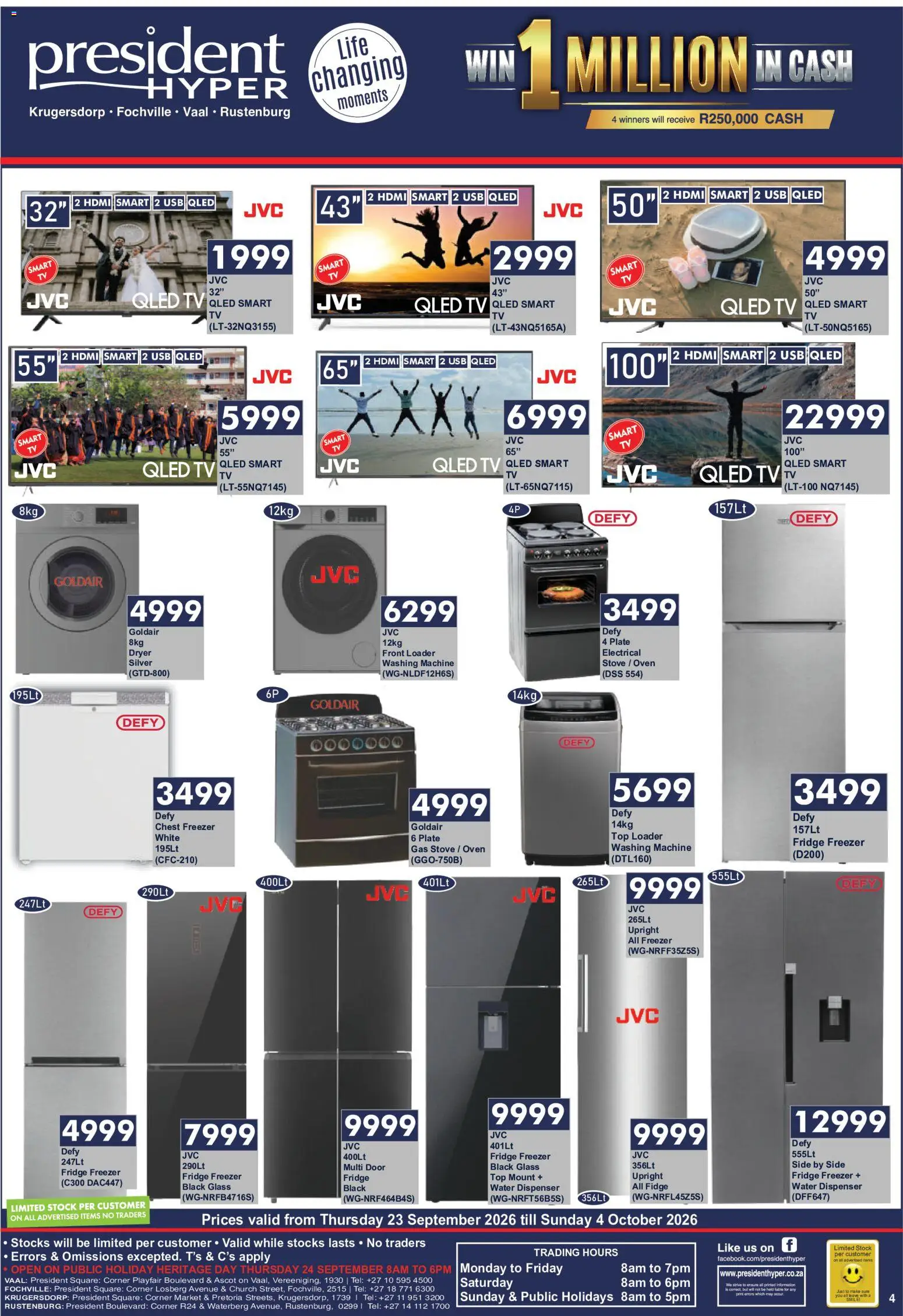 New President Hyper catalogue – valid from 24/09/2026 | Page: 6 | Products: Dryer, Stove, Plate, Stock