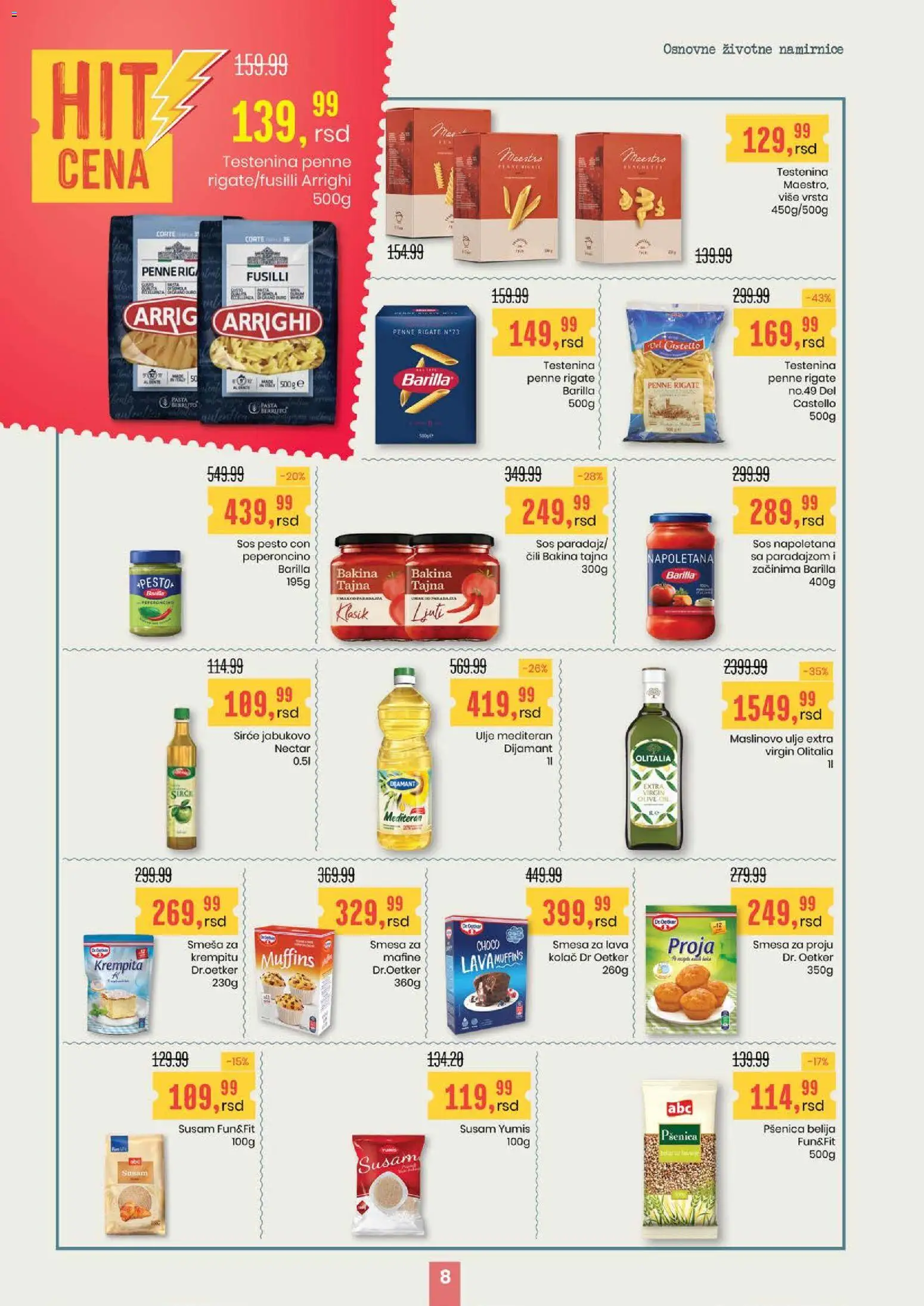 Aroma Market katalog - važi od 28.05.2026 | Strana: 8 | Proizvode: Pesto, Kolač, Sos, Maslinovo ulje