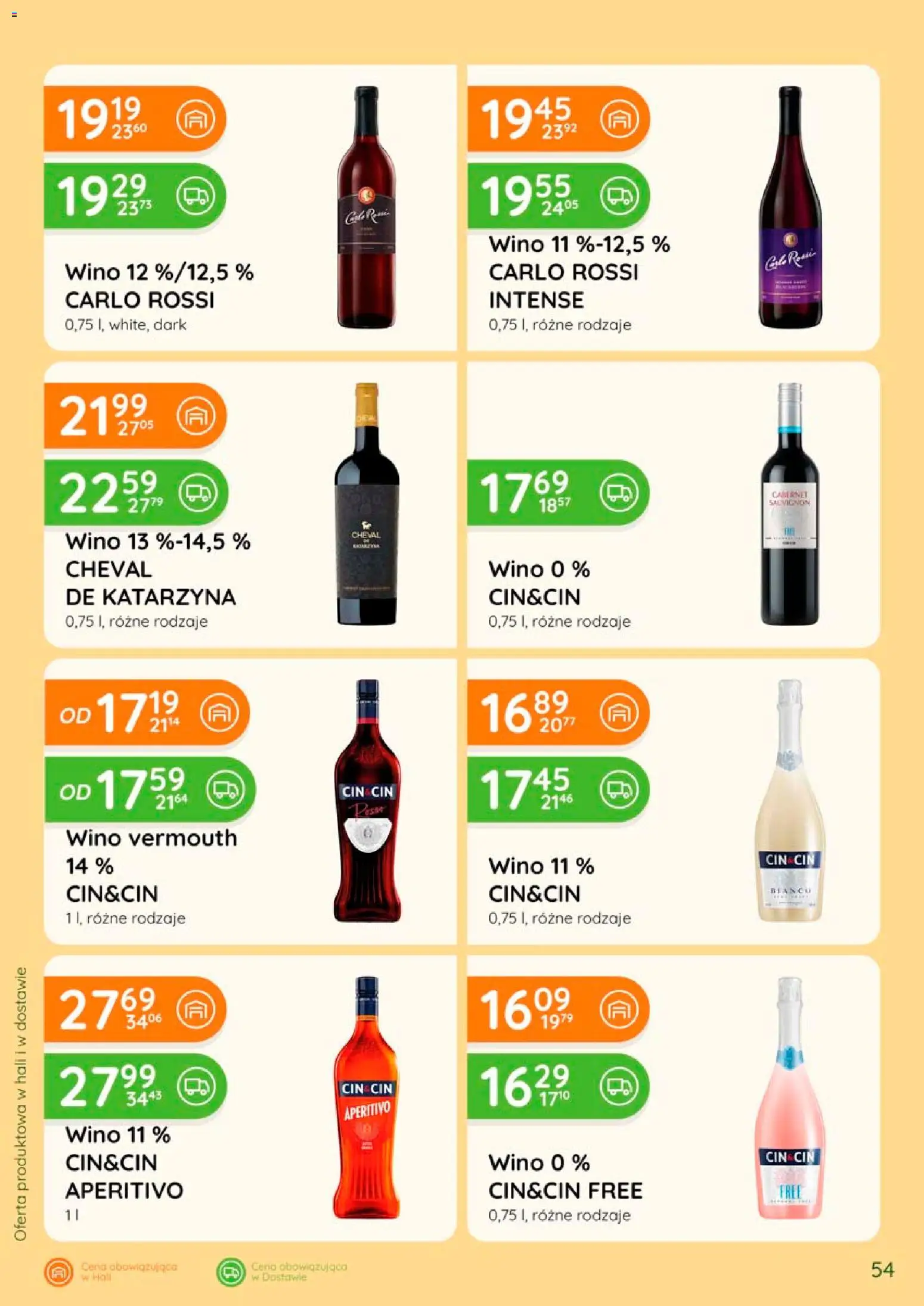 Eurocash gazetka - Katalog Alkoholowy od 01.08.2026 | Strona: 54 | Produkty: Cin&cin bianco, Wino, Carlo Rossi