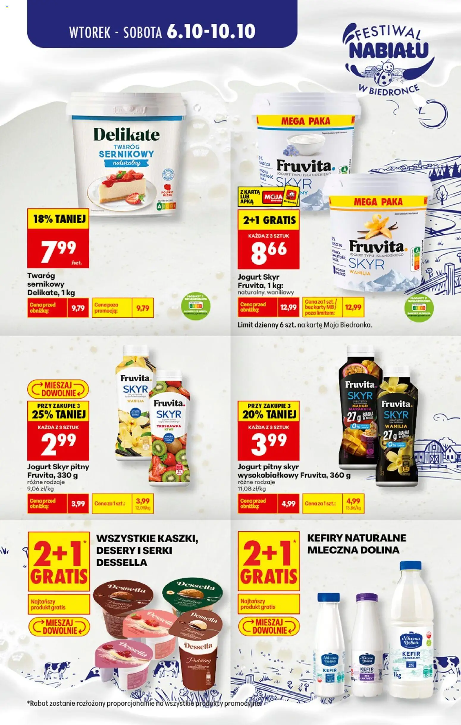 Biedronka Polsko leták - Festiwal nabiału od 06.10.2026 | Strana: 5 | Produkty: Kefír, Mango, Jogurt, Karty