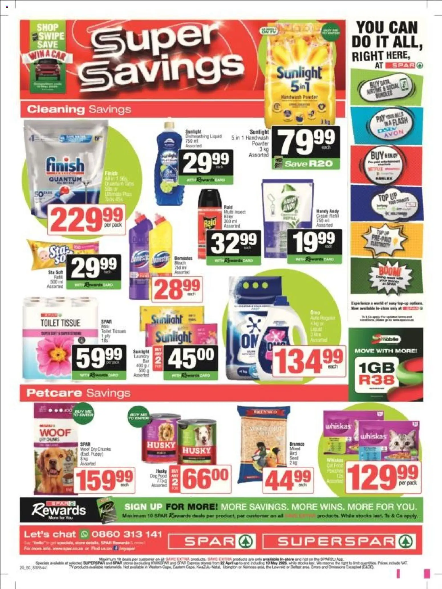 New Spar catalogue – valid from 22.04.2026 | Page: 17 | Products: Data, Handwash, Toilet, Dishwashing liquid