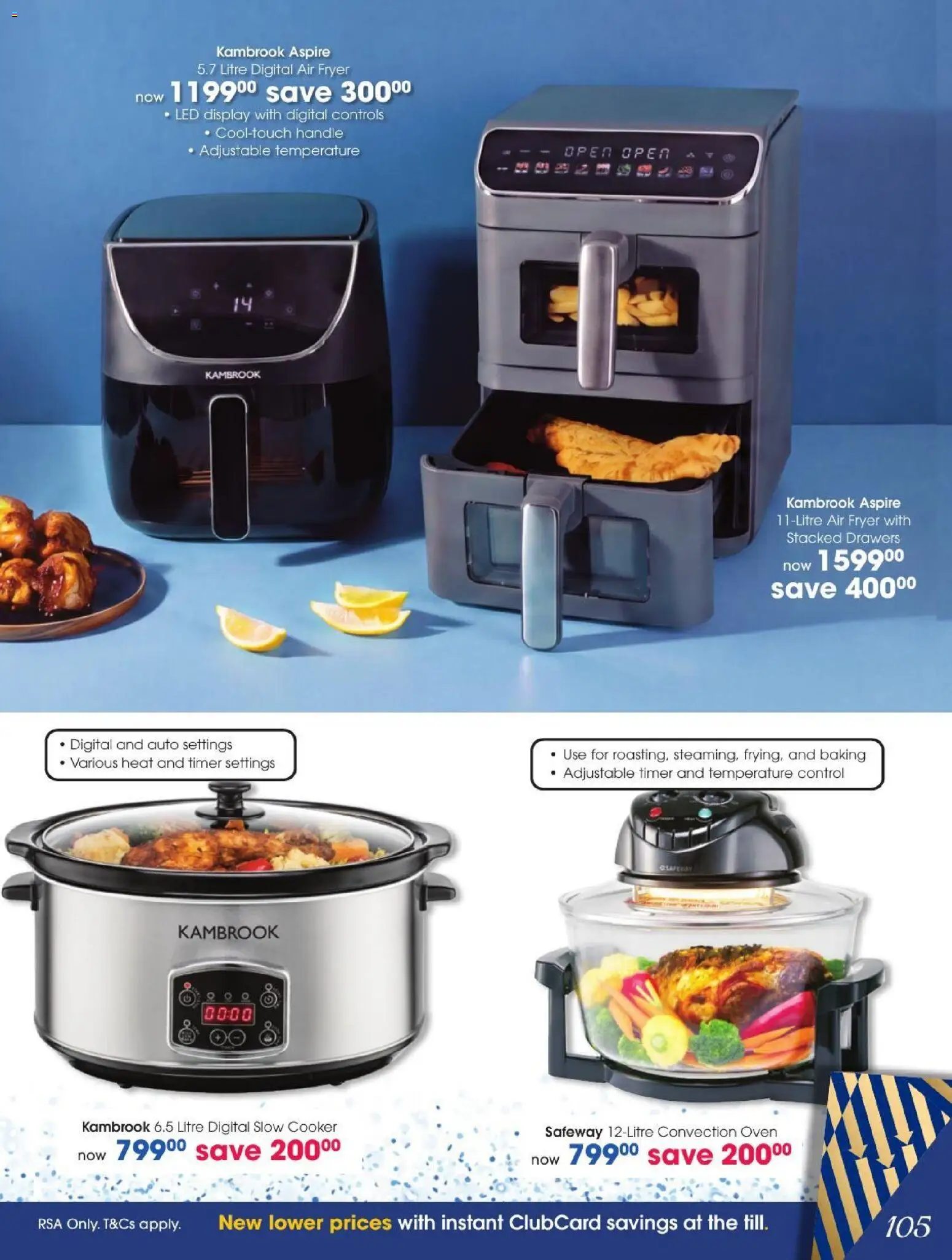 New Clicks catalogue – valid from 27/10/2026 | Page: 105 | Products: Timer, Oven, Fryer, Cooker