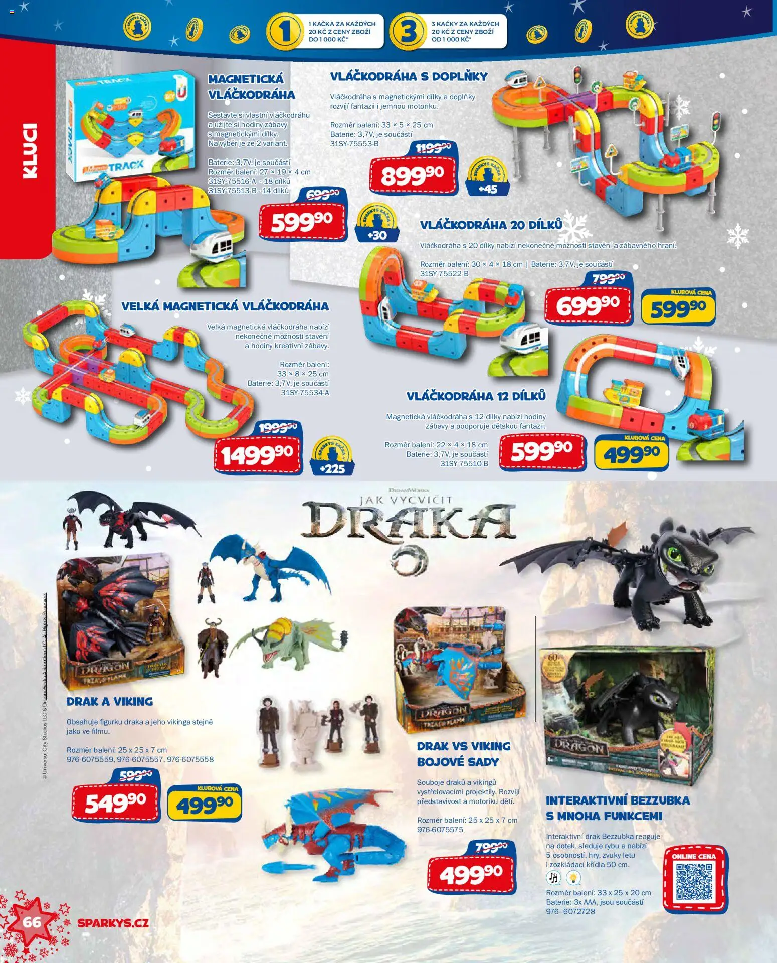 Sparkys katalog Vánoce 2026 od 01.10.2026 | Strana: 66 | Produkty: Hodiny, Baterie, Vláčkodráha