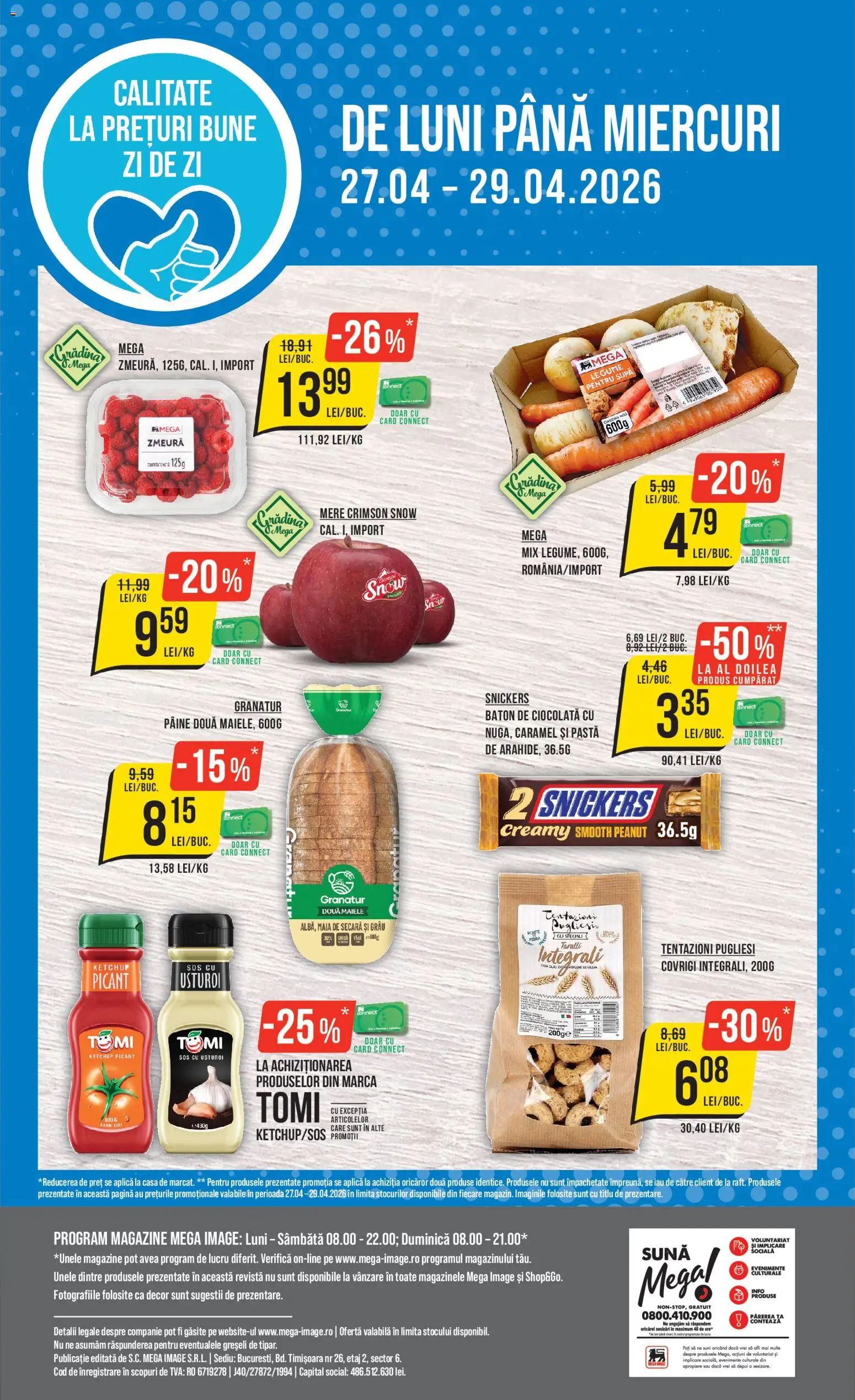 Noul catalog Mega Image – valabil de la 23.04.2026 | Pagină: 24 | Produse: Zmeură, Ciocolată, Sos, Usturoi