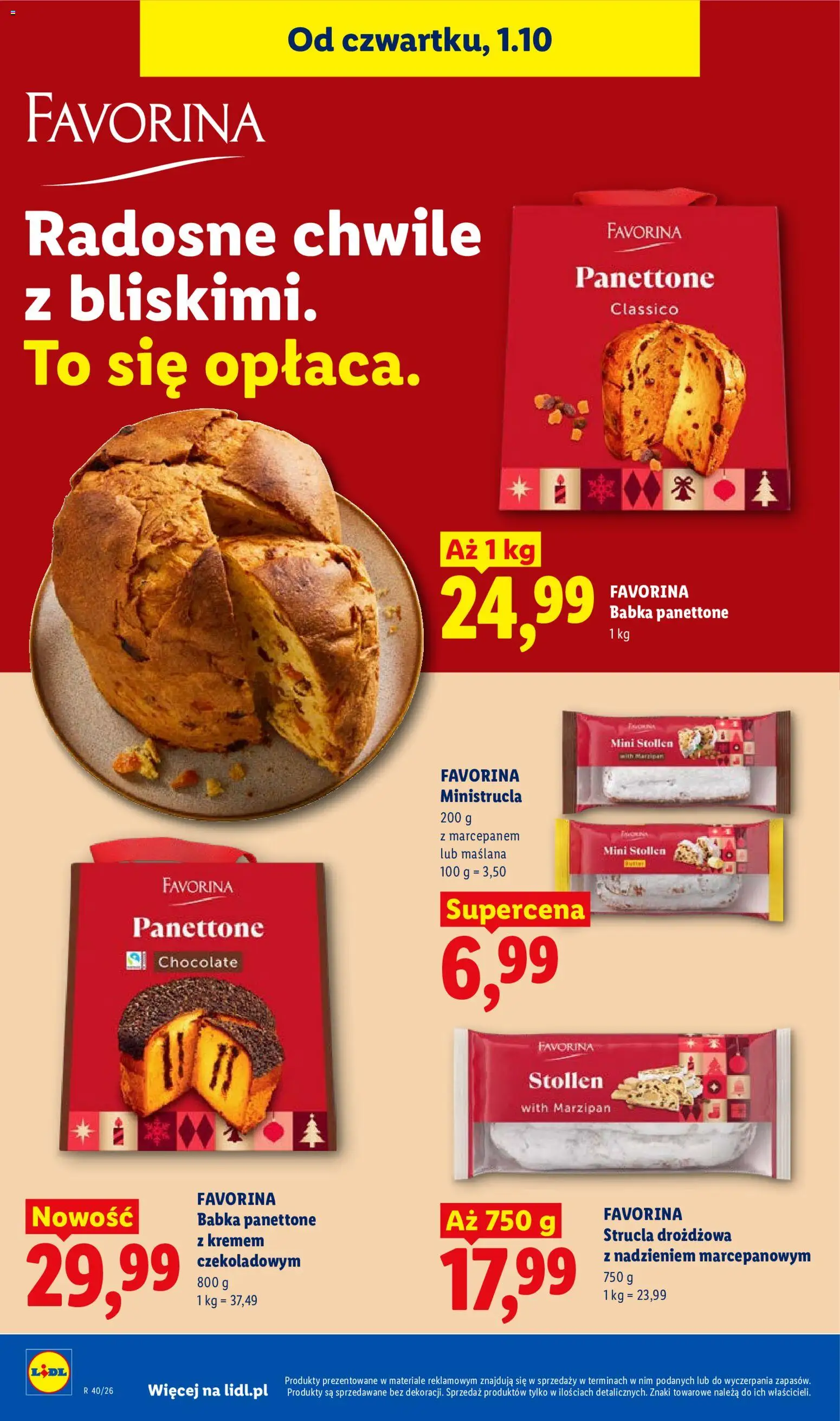 Lidl Polsko leták od 01.10.2026 | Strana: 70 | Produkty: Panettone