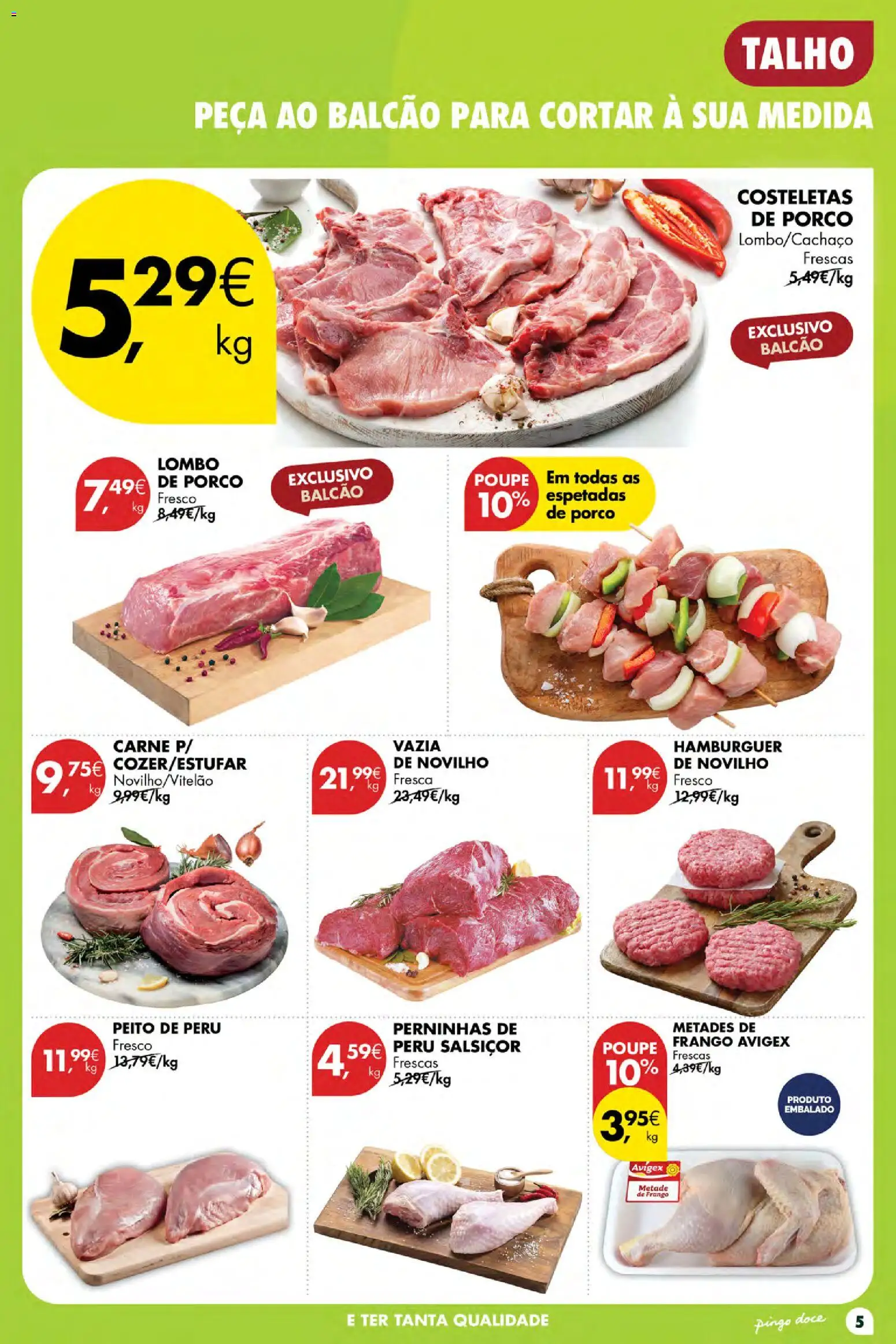 Pingo Doce Poupe Esta Semana Açores │ válido de 03/09/2026 | Página: 5 | Produtos: Peito de peru, Hambúrguer, Lombo, Carne