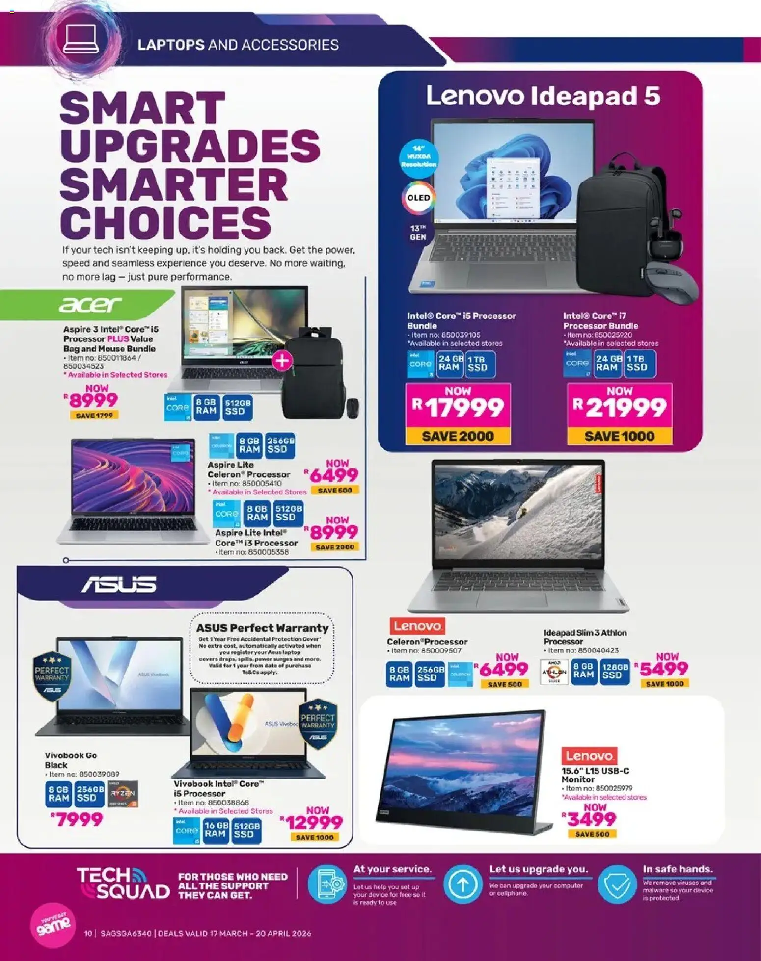 New Game catalogue – valid from 17.03.2026 | Page: 10 | Products: Cover, Monitor, Mouse, Laptop