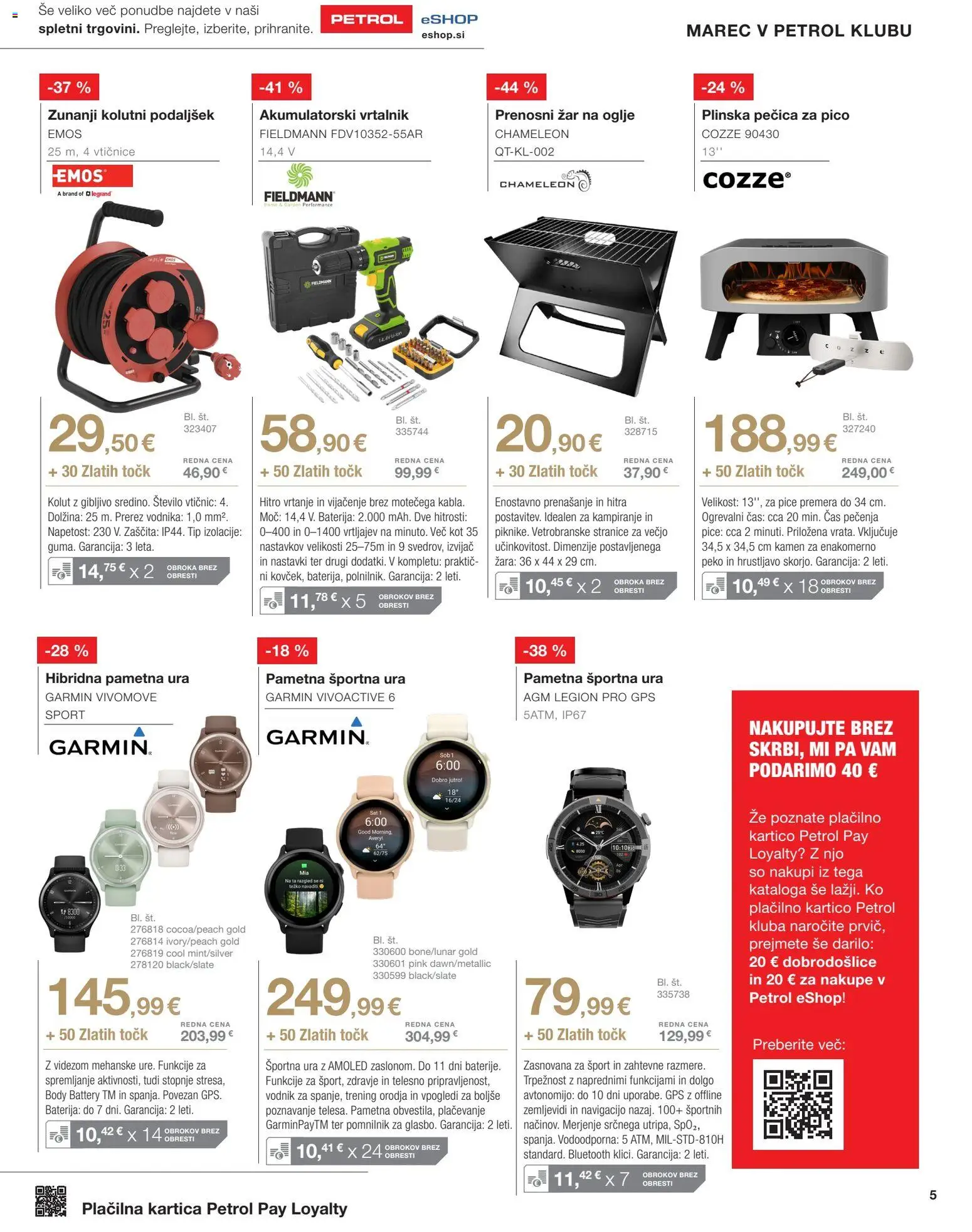 Novi Petrol katalog ponudbe – veljaven od 02.03.2026 | Stran: 5 | Izdelki: Baterija, Pecica, Zar, Vrtalnik