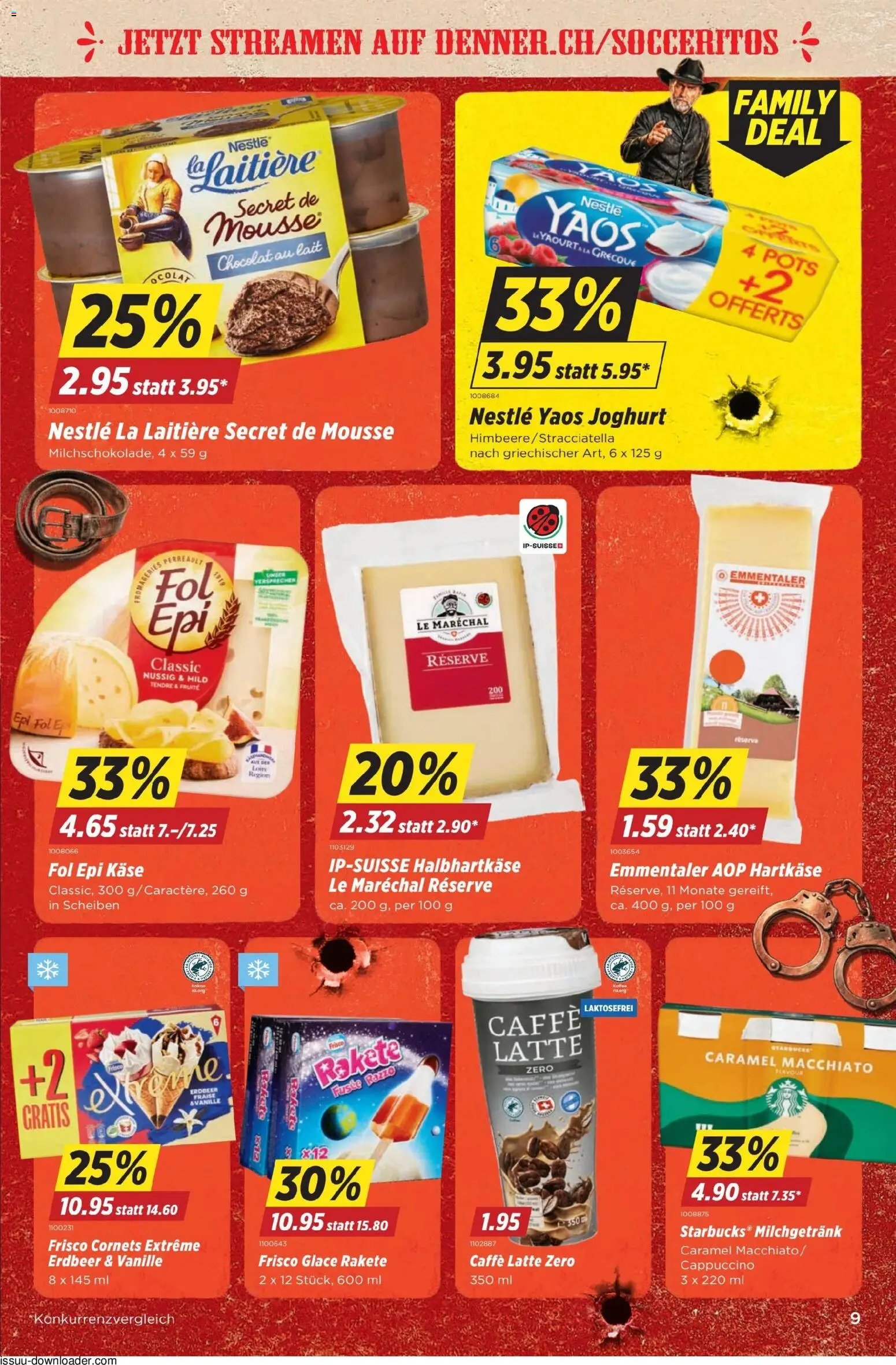 Denner aktionen – gültig ab 04.06.2026 | Seite: 9 | Produkte: Glace, Käse, Joghurt