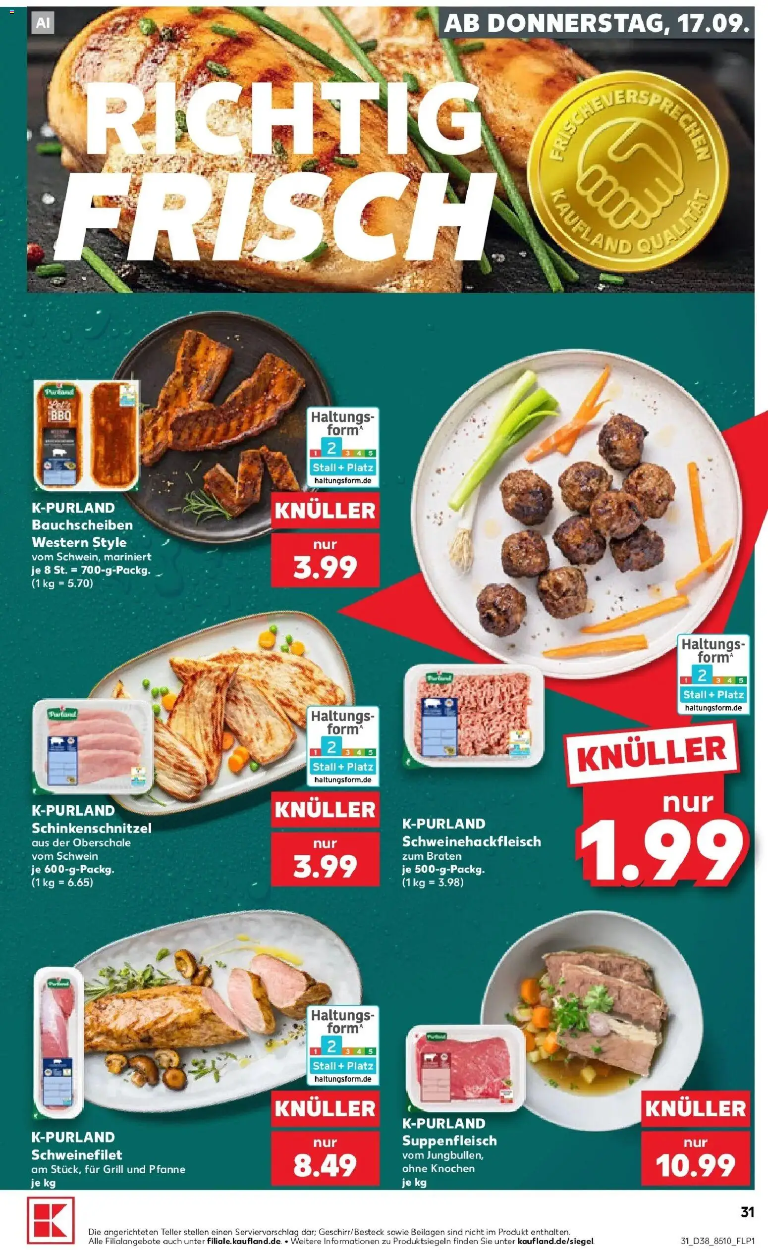 Prospekt Kaufland ab 14.09.2026 » Angebote Online zum Blättern | Seite: 43 | Produkte: Beilagen, Grill, Schweinefilet, Suppenfleisch