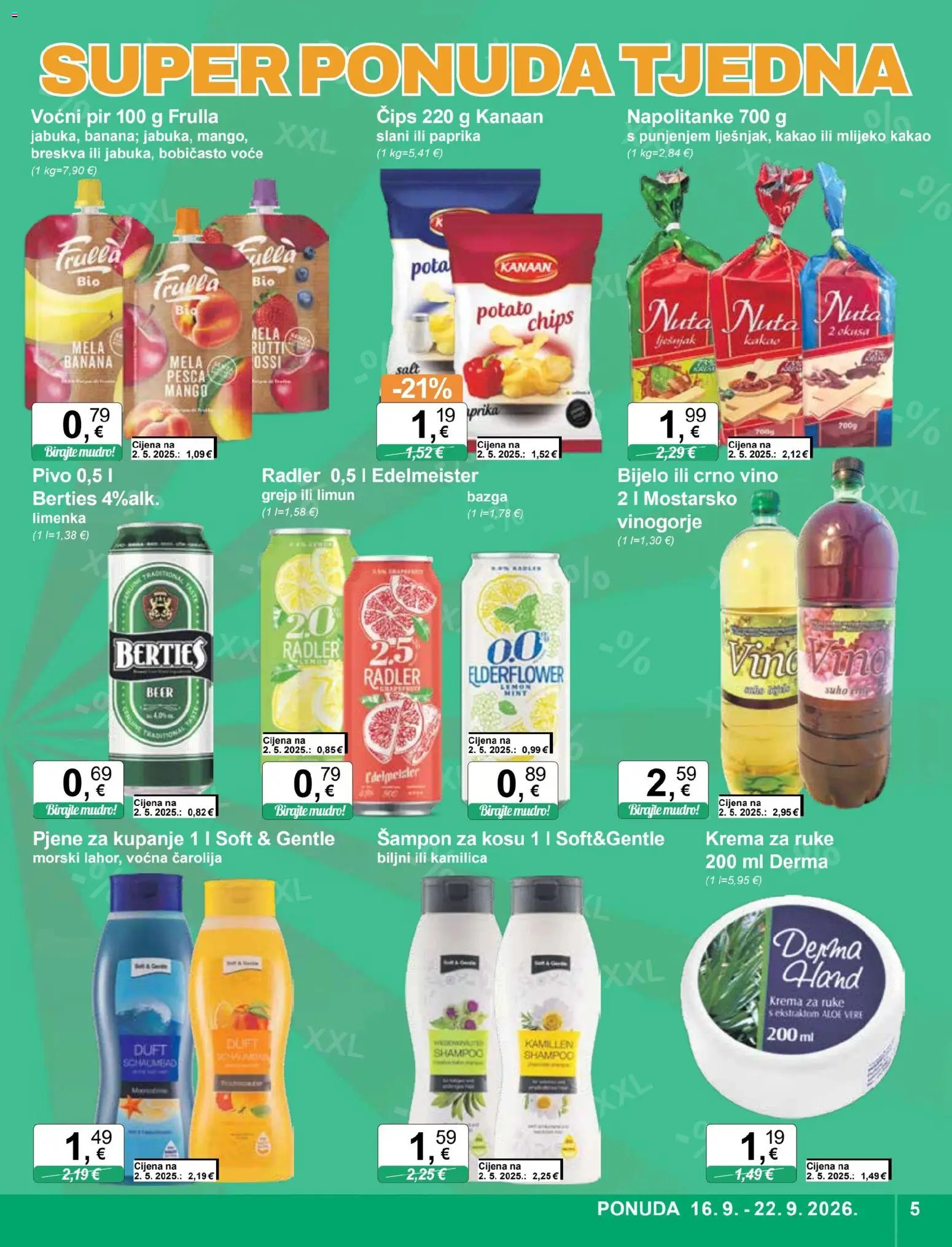 KTC katalog | vrijedi od 16.09.2026 | Stranica: 5 | Proizvodi: Chips, Radler, Paprika, Limun