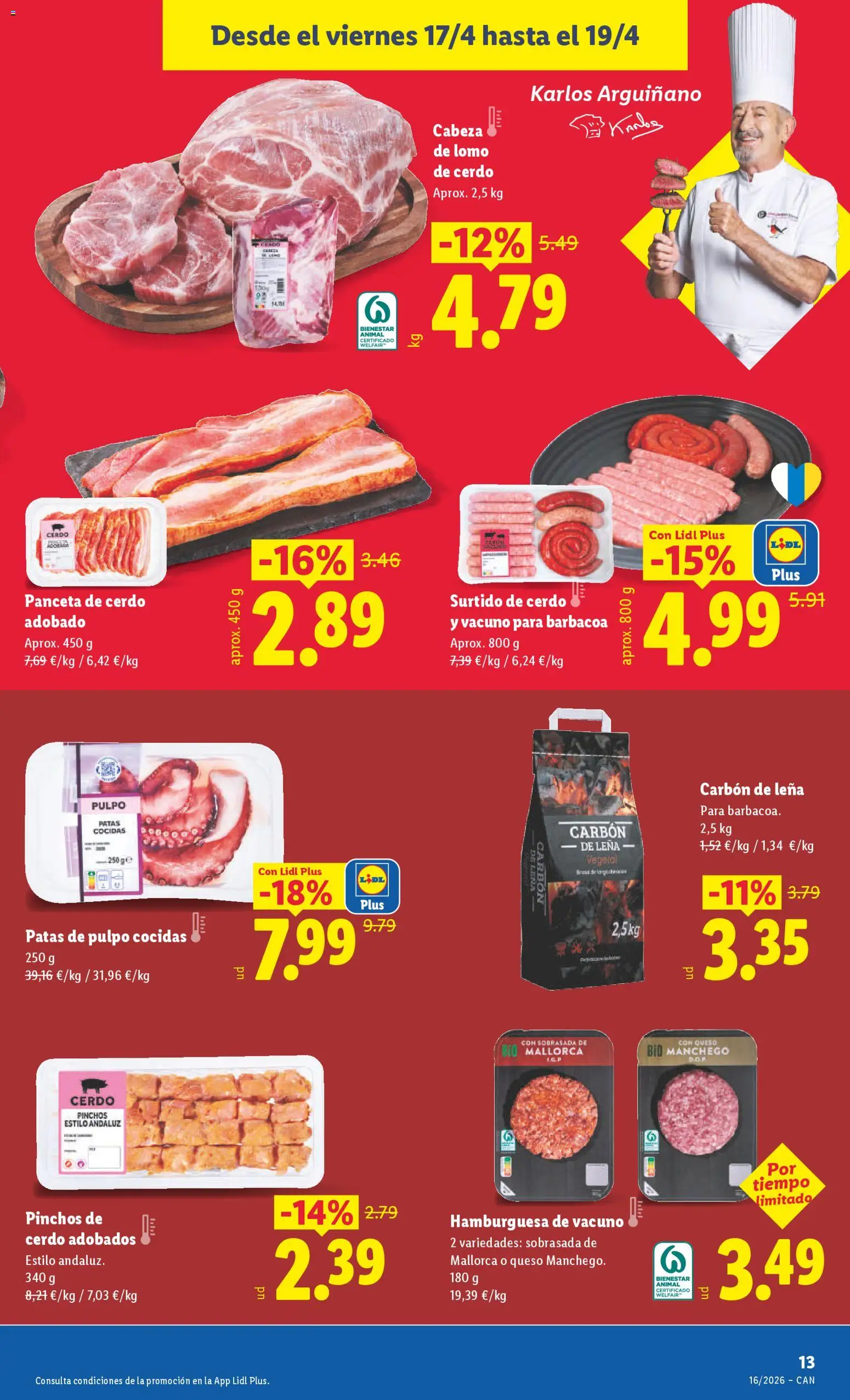Lidl Canarias │ válido desde el 13.04.2026 | Página: 23 | Productos: Queso, Barbacoa, Σοκολατούχο γάλα, Sobrasada