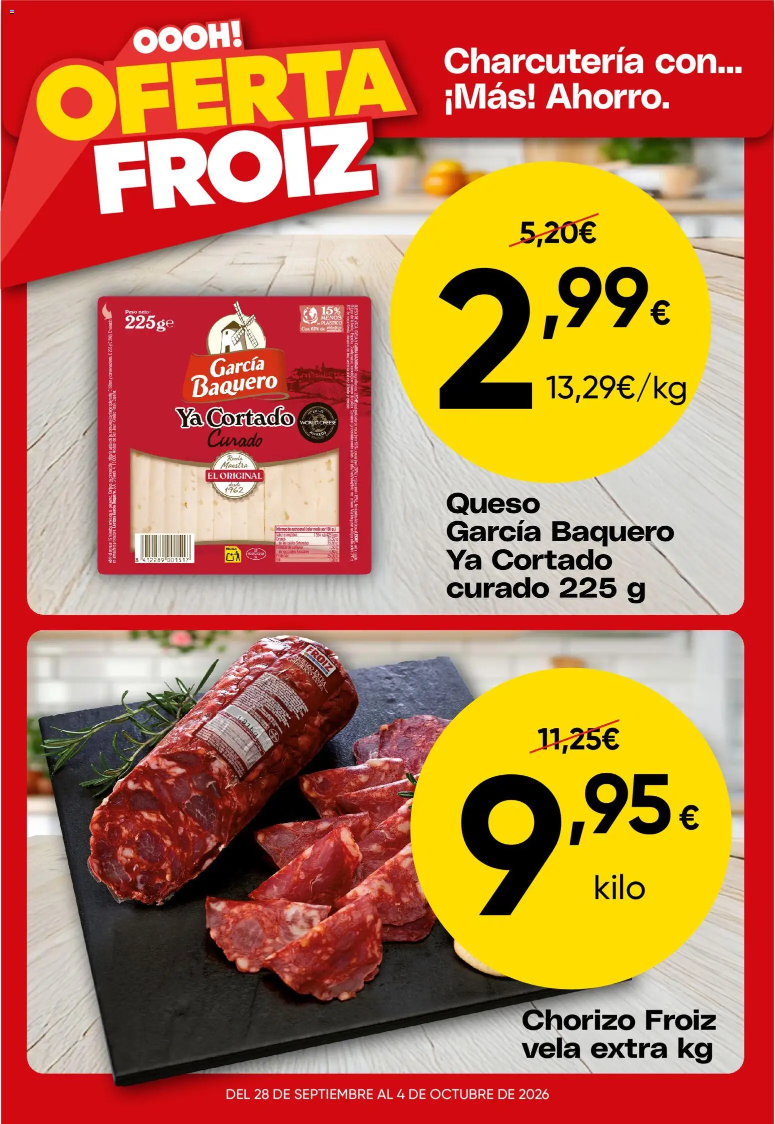 Froiz Oferta semanal │ válido desde el 28/09/2026 | Página: 3 | Productos: Queso de vaca, Leche, Queso, Vela