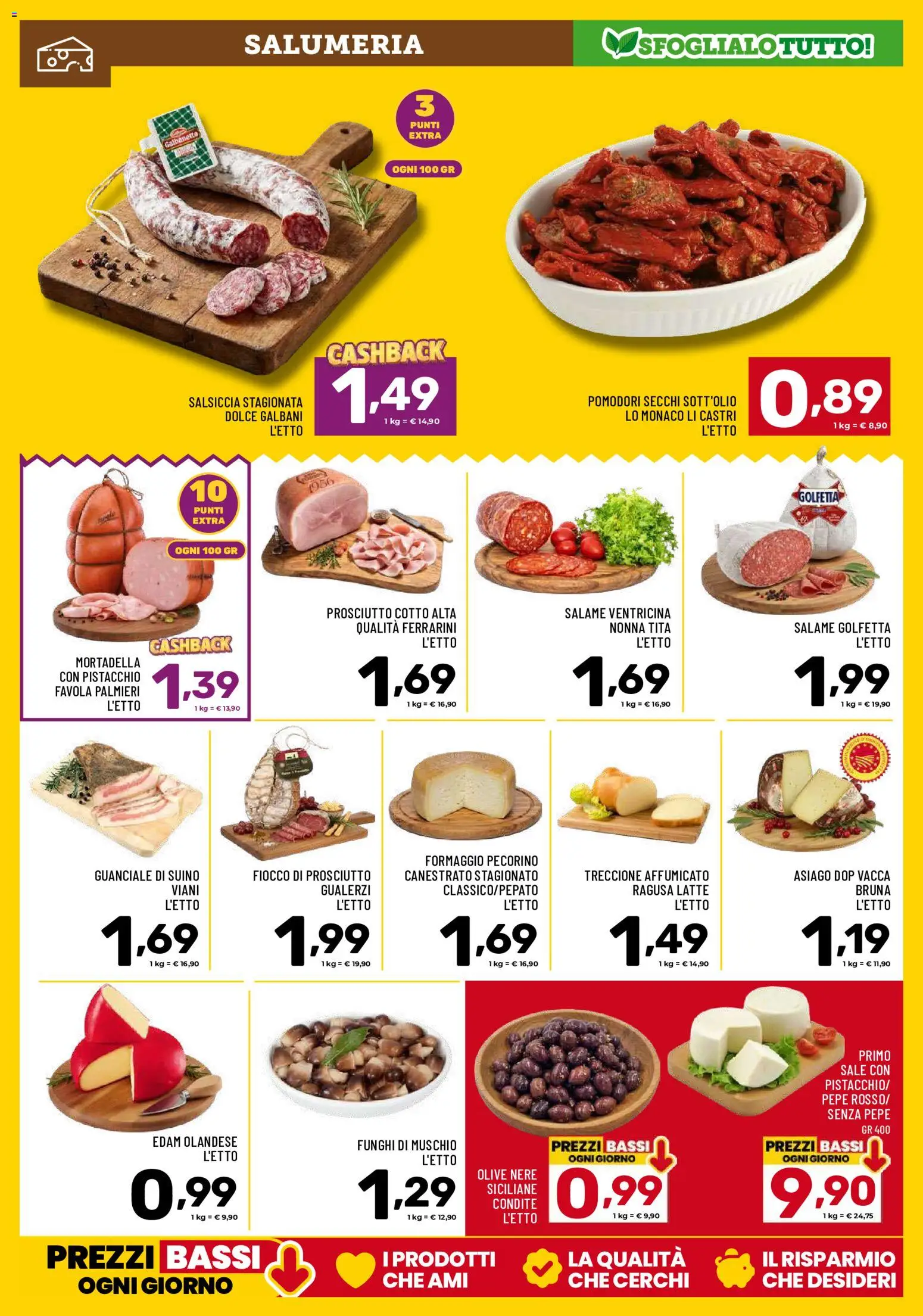 Volantino Il Centesimo del 13/10/2026 | Pagina: 3 | Prodotti: Salame, Sale, Funghi, Pecorino