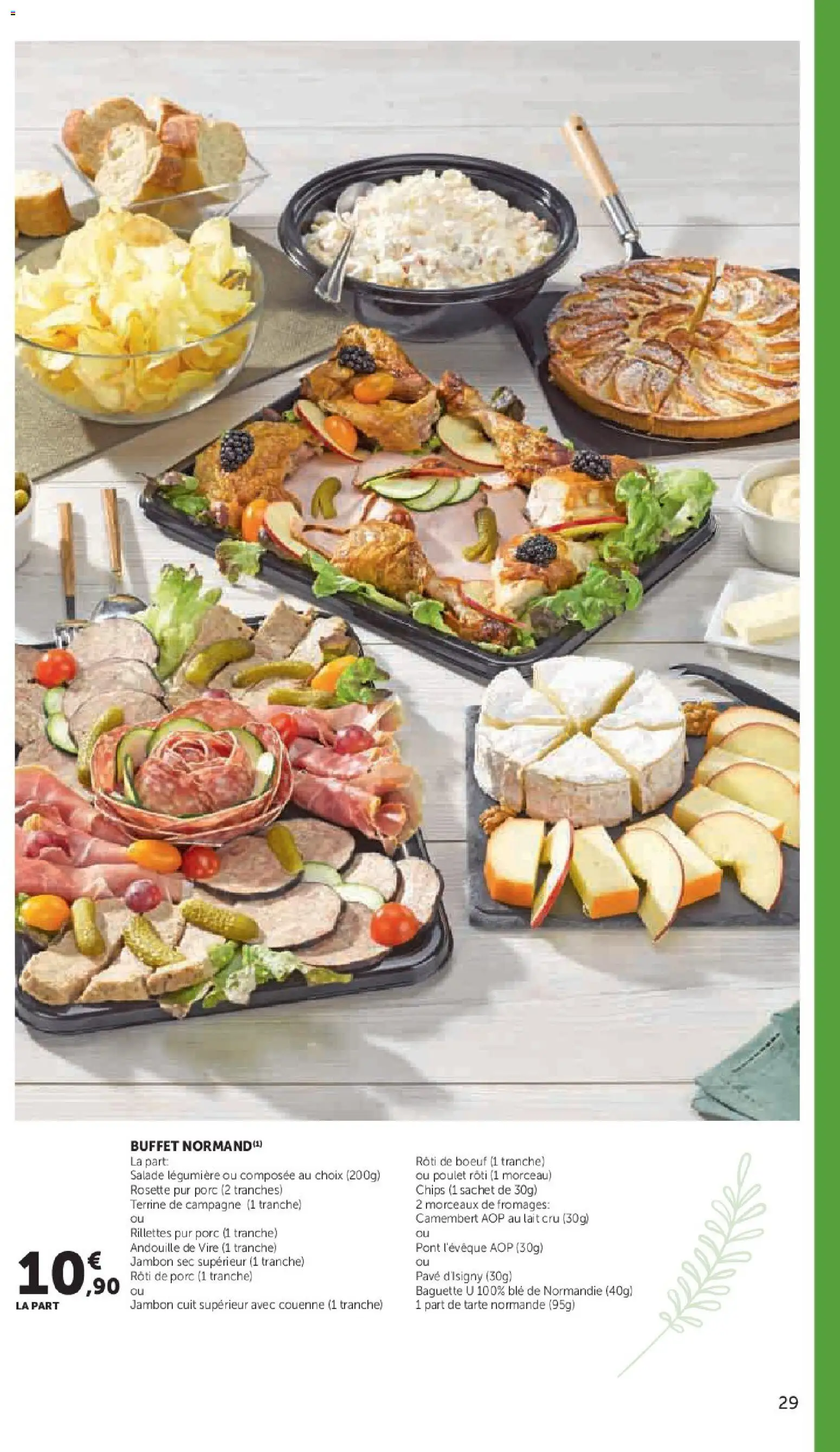 {H1} | Page: 29 | Produits: Salade, Lait, Jambon, Camembert