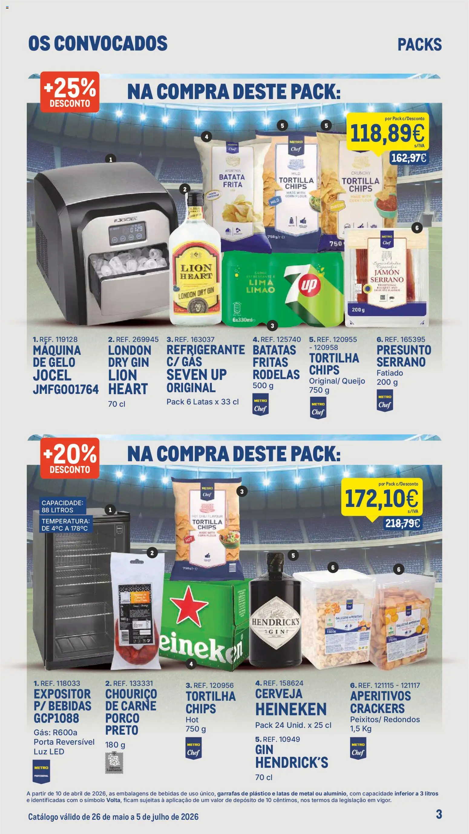 Makro Os Convocados │ válido de 26.05.2026 | Página: 3 | Produtos: Refrigerante, Porta, Queijo, Cerveja