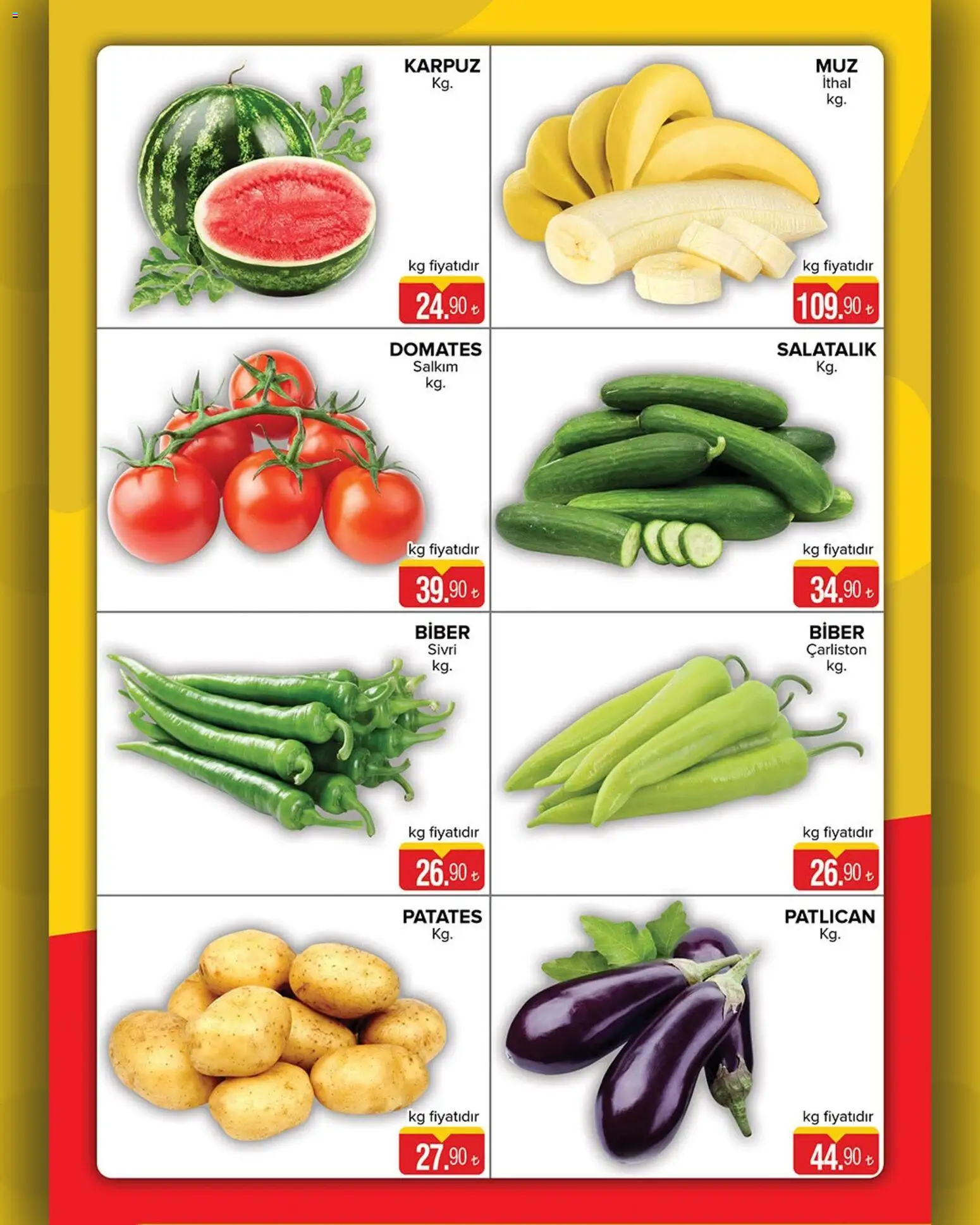 Seyhanlar Market Katalog - 10.06.2026 tarihinden itibaren geçerlidir | Sayfa: 7 | Ürünler: Patates, Biber, Patlıcan, Karpuz