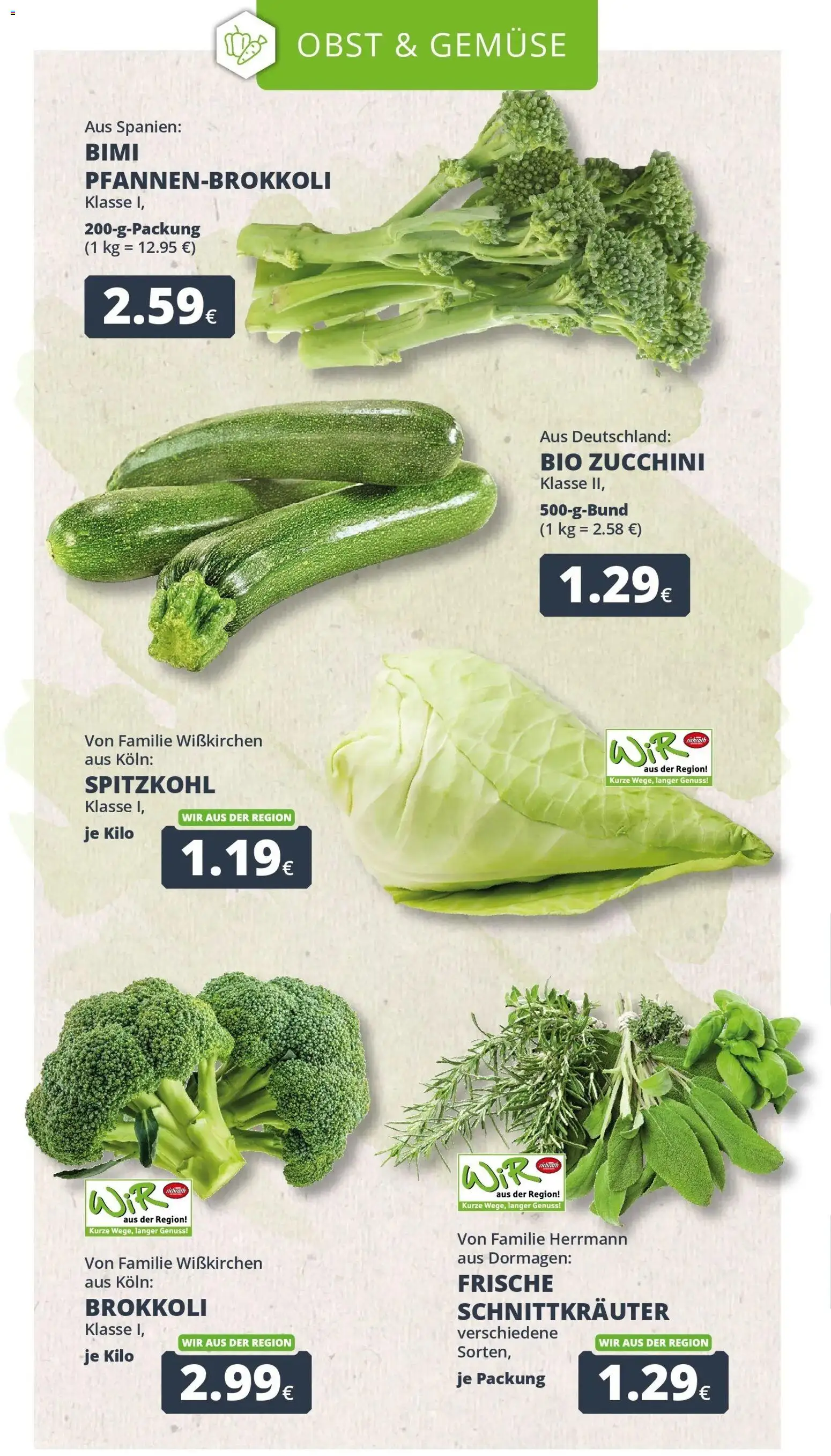 REWE Prospekt ab 17.08.2026 zum Blättern » Angebote | Seite: 9 | Produkte: Gemüse, Obst, Brokkoli, Zucchini