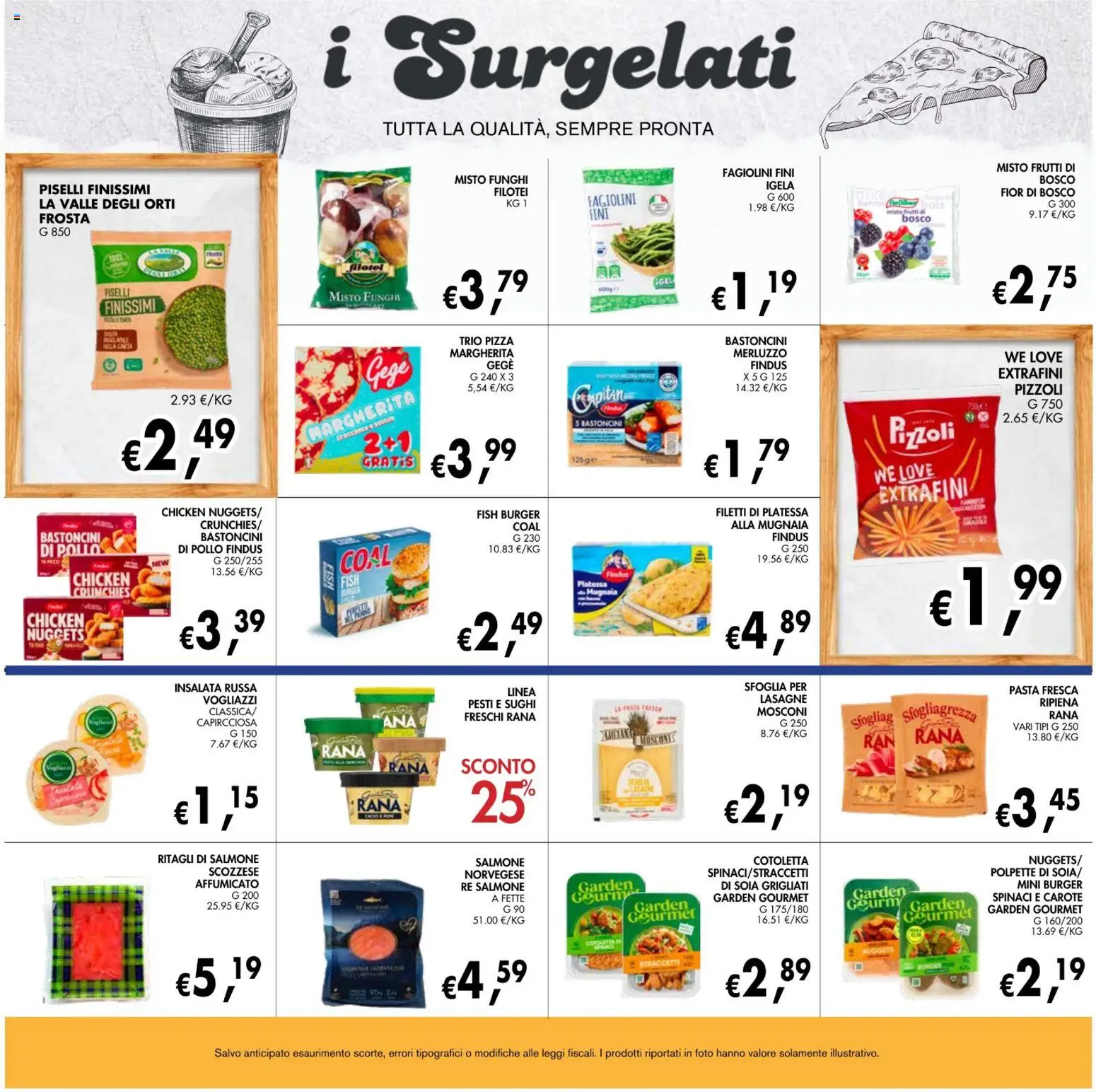 Volantino Coal del 02/07/2026 | Pagina: 9 | Prodotti: Merluzzo, Insalata, Spinaci, Fagiolini