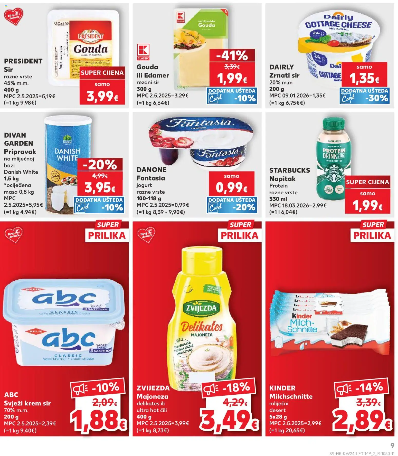Kaufland katalog | vrijedi od 10.06.2026 | Stranica: 9 | Proizvodi: Jogurt, Majoneza, Čili, Gouda
