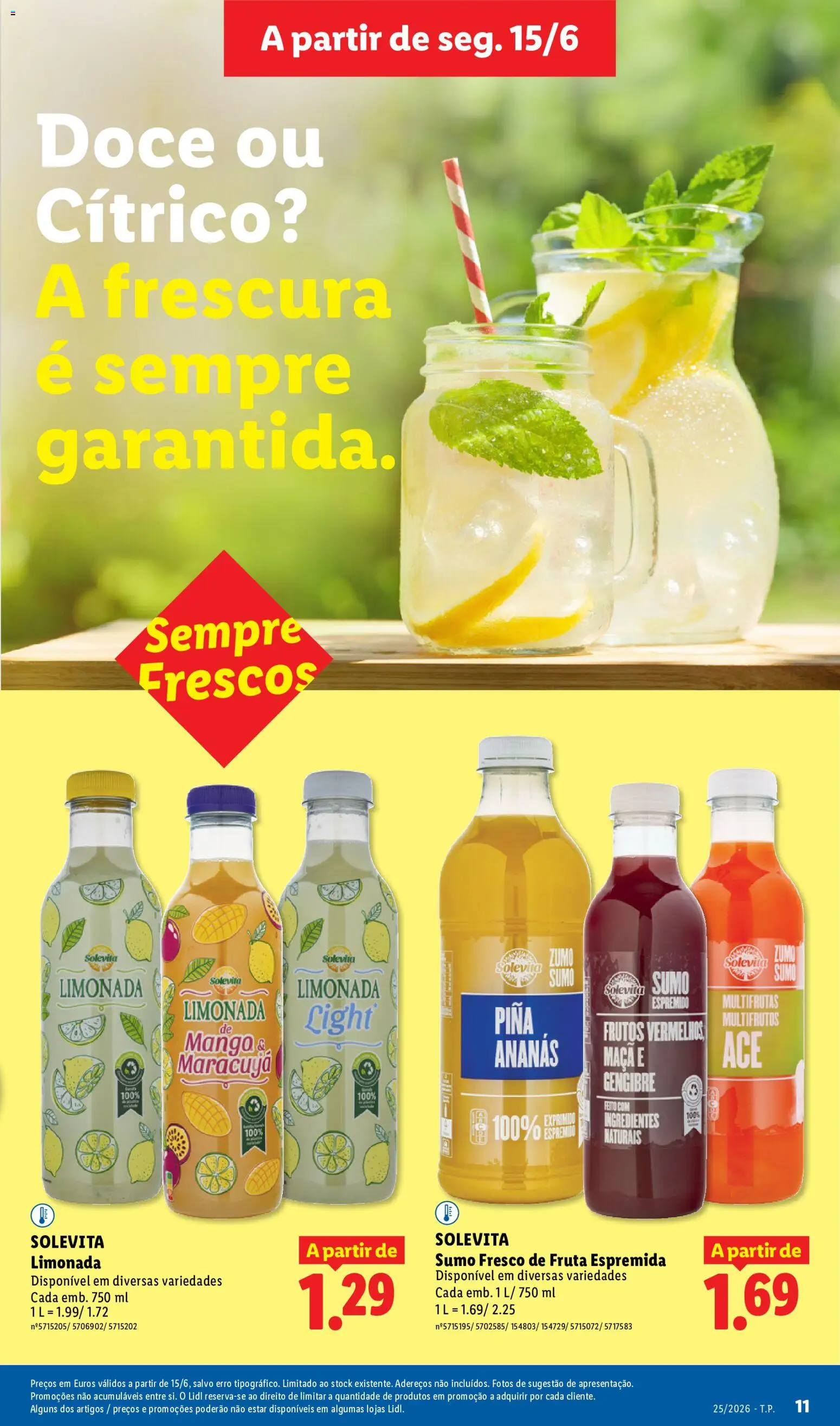 Lidl Folheto Especial │ válido de 15/06/2026 | Página: 11 | Produtos: Ingredientes, Maça, Sumo, Sumo fresco