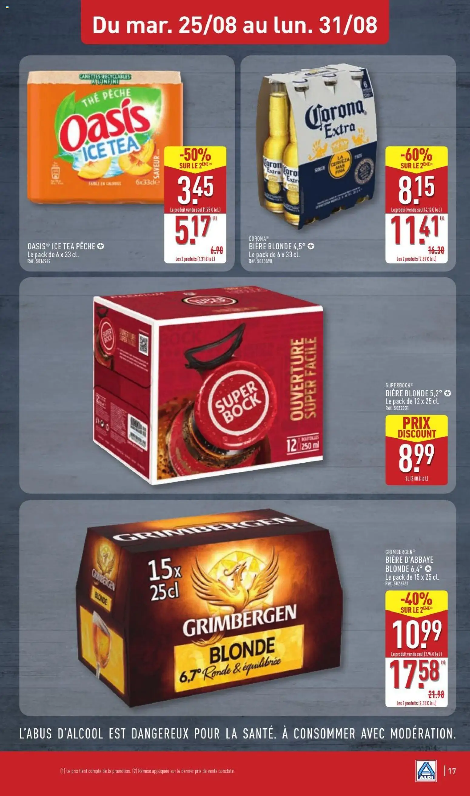 {H1} | Page: 19 | Produits: Bière d’abbaye, Ice tea, Super Bock, Thé
