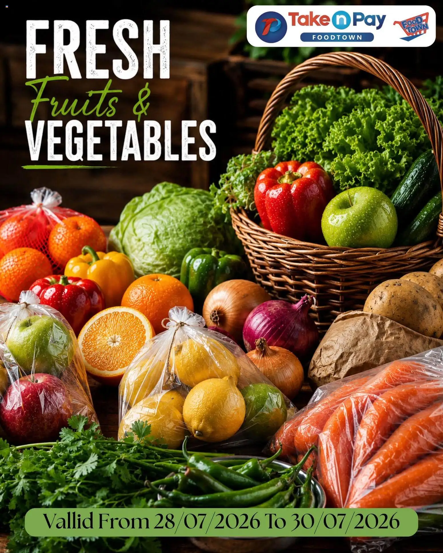 New Take n Pay catalogue – valid from 28/07/2026 | Page: 1 | Products: Vegetables