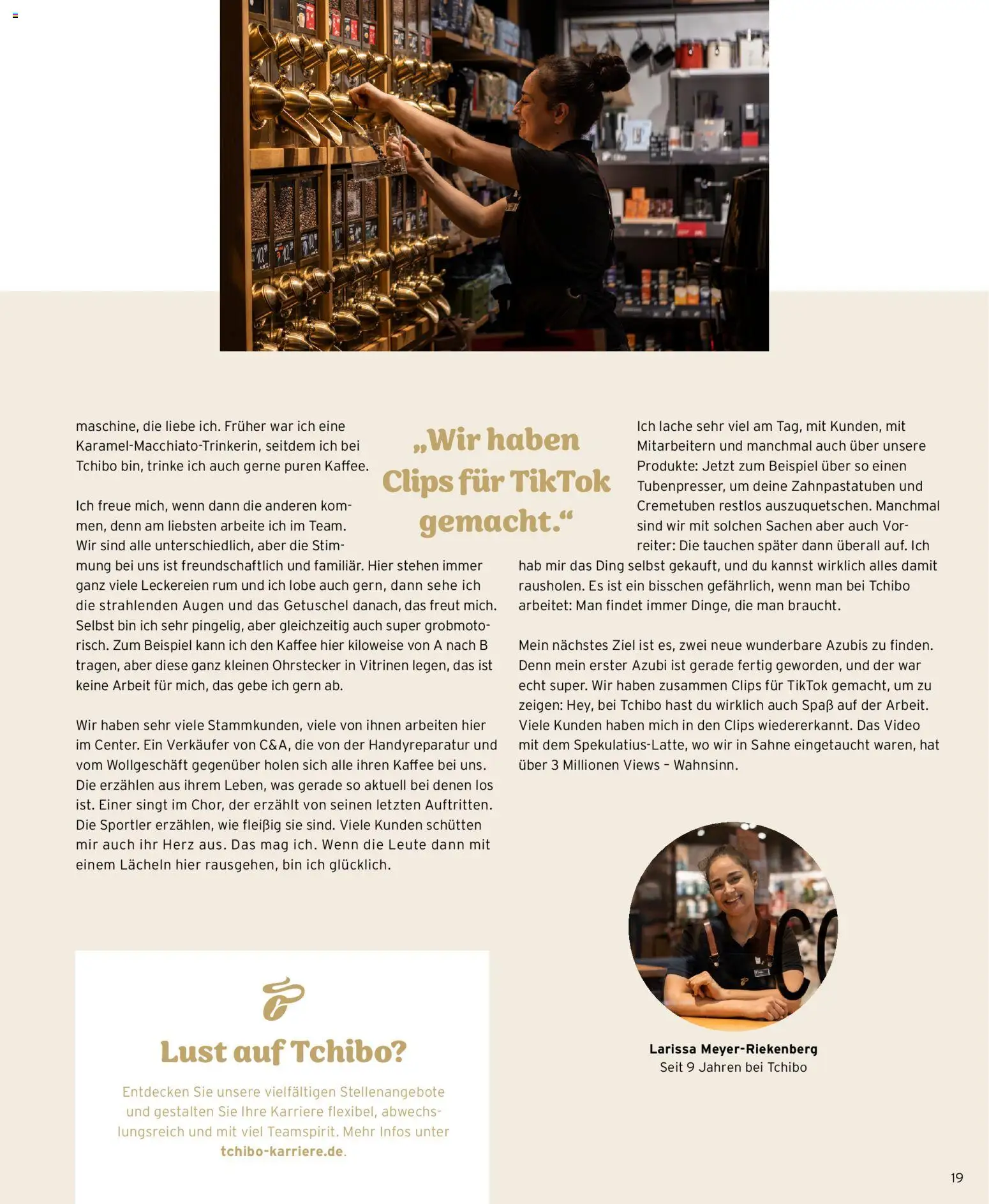 Tchibo Magazin Momente – gültig ab 23.03.2026 | Seite: 19 | Produkte: Kaffee, Rum, Sahne, Video