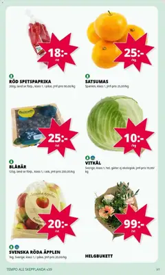 Tempo erbjudanden - Förhandsvisning av reklamblad från butik Tempo aktuell från 20/09/2026 | Sida: 2 | Produkter: Galler, Vitkål, Äpplen, Blåbär