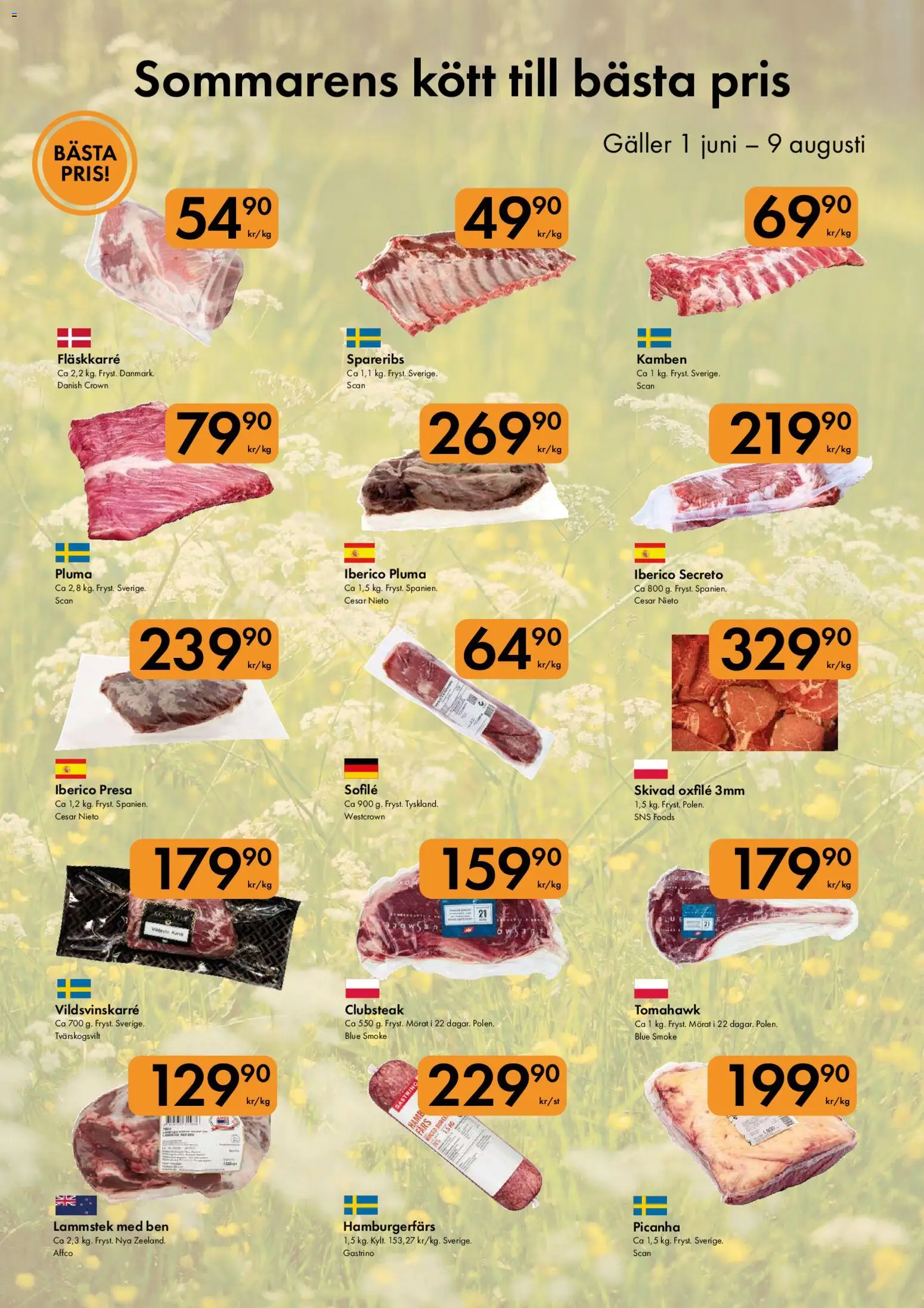 Snabbgross reklamblad aktuell från 29/06/2026 | Sida: 3 | Produkter: Galler, Oxfilé