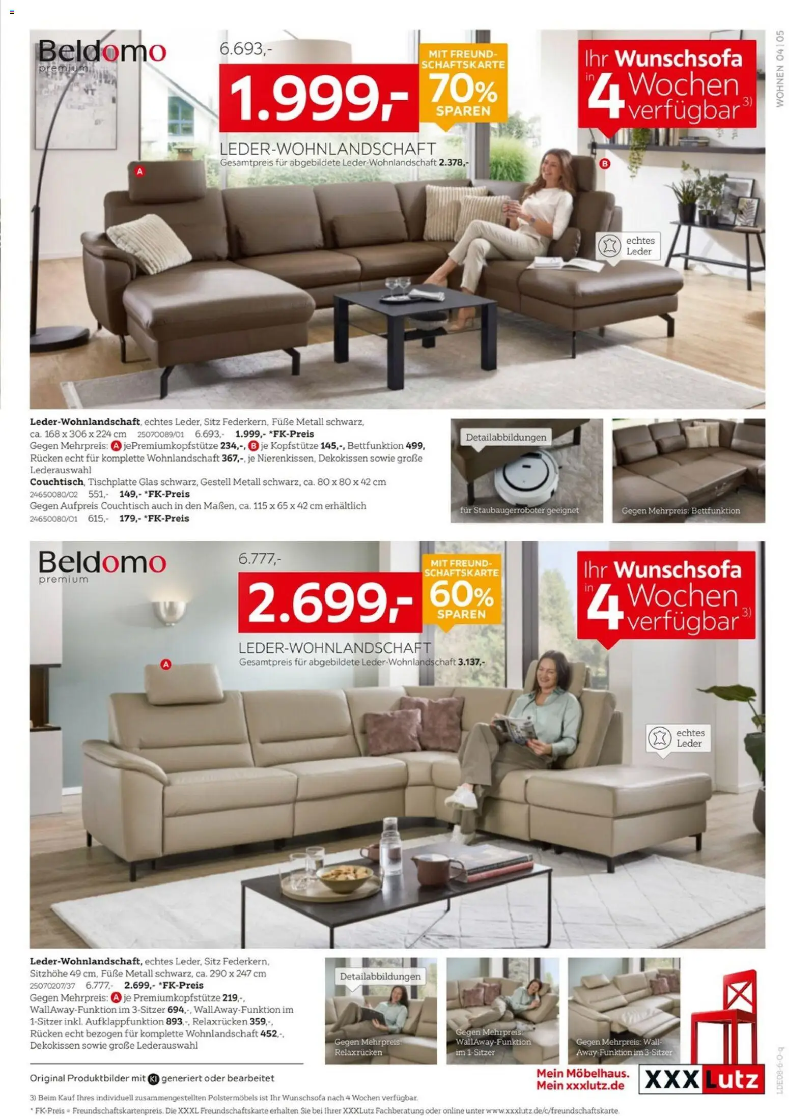 XXXLutz Beldomo Spezial – gültig ab 15.08.2026 | Seite: 5 | Produkte: Wohnlandschaft, Couchtisch