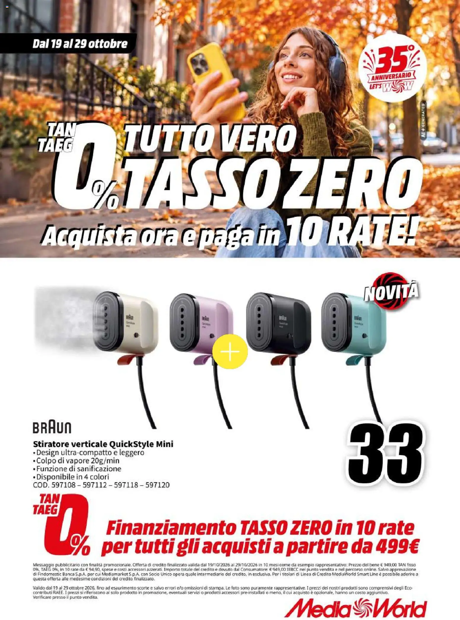 Volantino Media World del 19/10/2026 | Pagina: 81 | Prodotti: Stiratore verticale