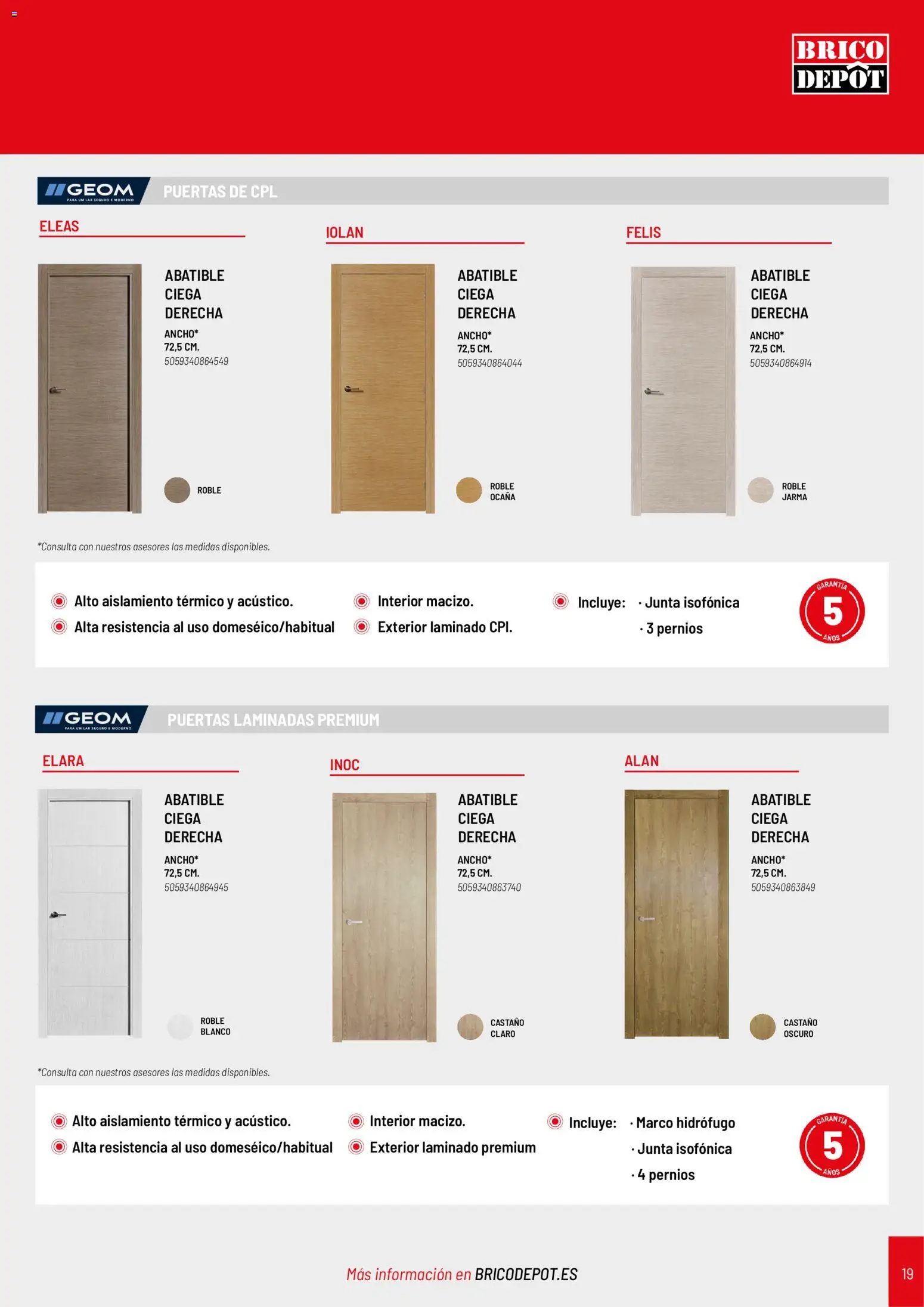 Brico Depôt Puertas y Ventanas │ válido desde el 07/10/2026 | Página: 19 | Productos: Puertas
