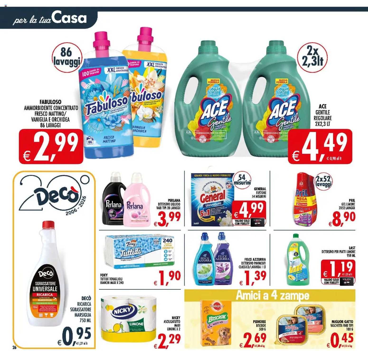 Volantino Decò del 30/06/2026 | Pagina: 36 | Prodotti: Detersivo per piatti, Sgrassatore, Limone, Asciugatutto
