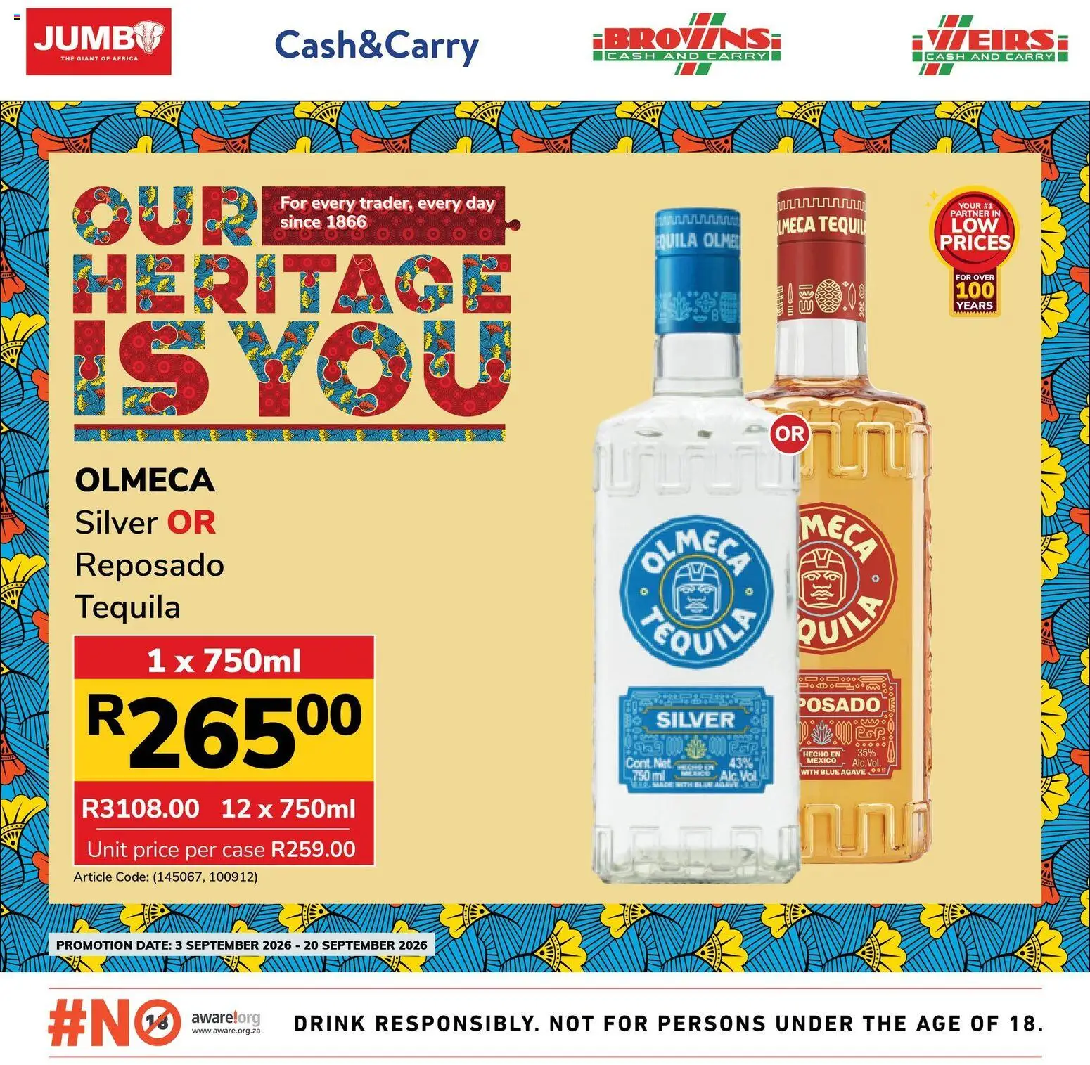 New Jumbo catalogue – valid from 03/09/2026 | Page: 1 | Products: Case, Agave, Tequila