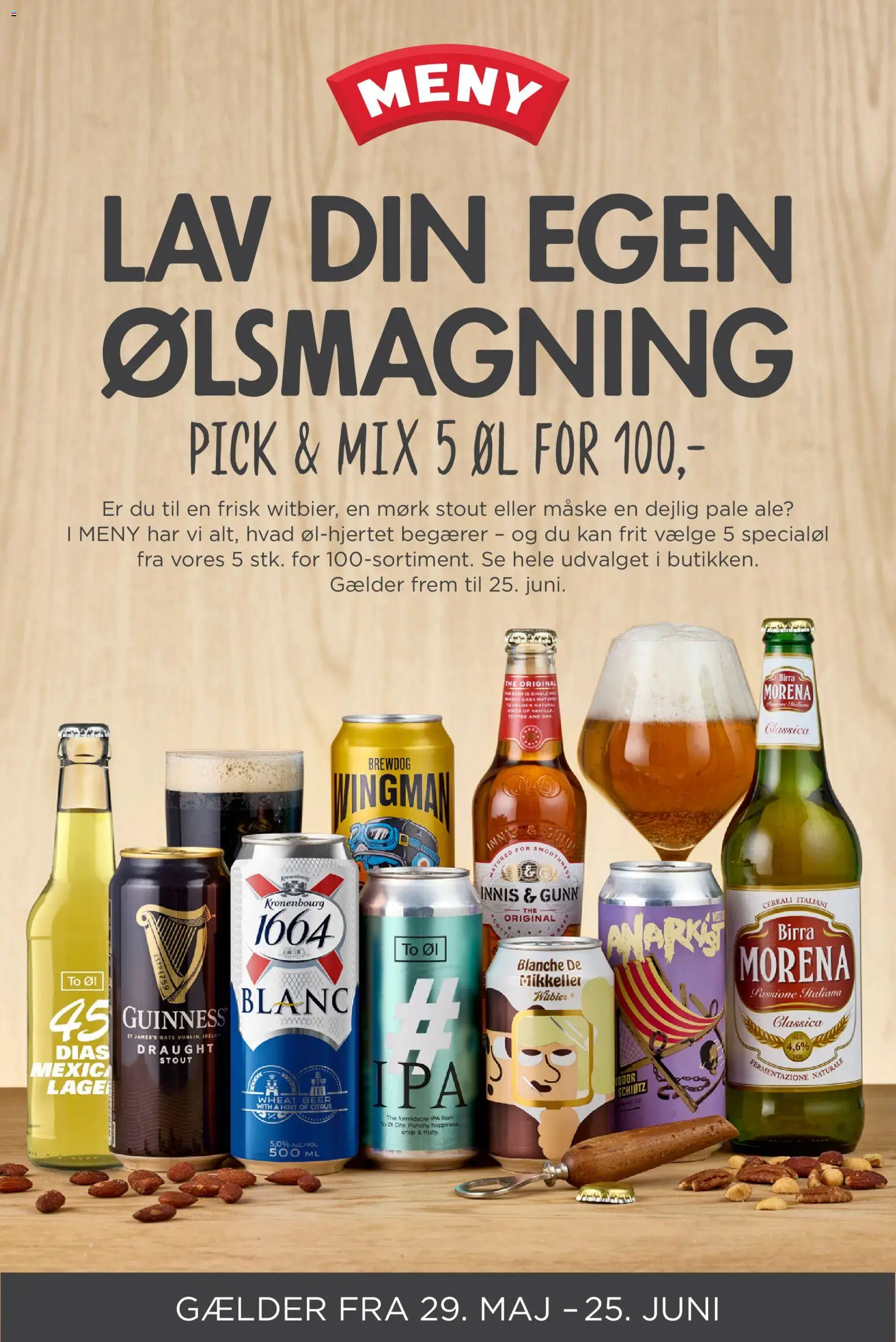Meny tilbudsavis – gyldig fra 29.05.2026 | Side: 1 | Produkter: Maske, Øl, Is