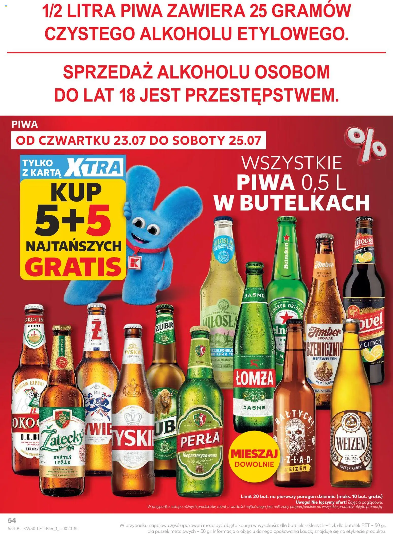 Kaufland Polsko leták od 23.07.2026 | Strana: 54 | Produkty: Heineken, Zubr, Citron, Perla