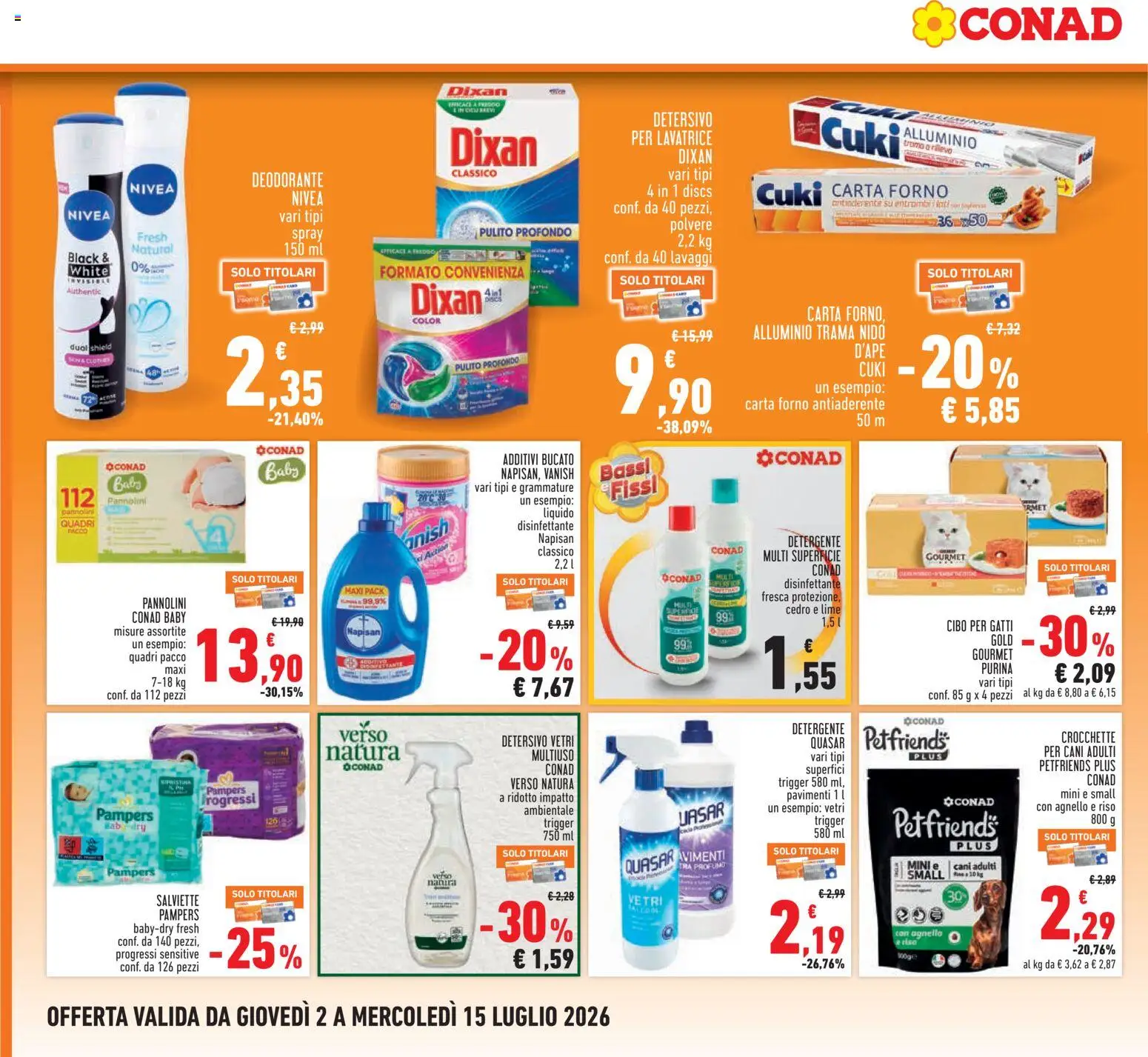 Volantino Conad del 02/07/2026 | Pagina: 18 | Prodotti: Deodorante, Detergente, Lime, Forno