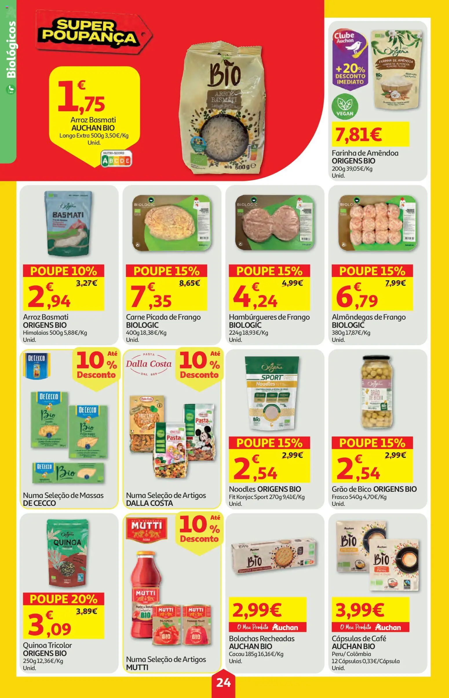Auchan folheto │ válido de 16/07/2026 | Página: 24 | Produtos: Quinoa, Café, Arroz, Carne