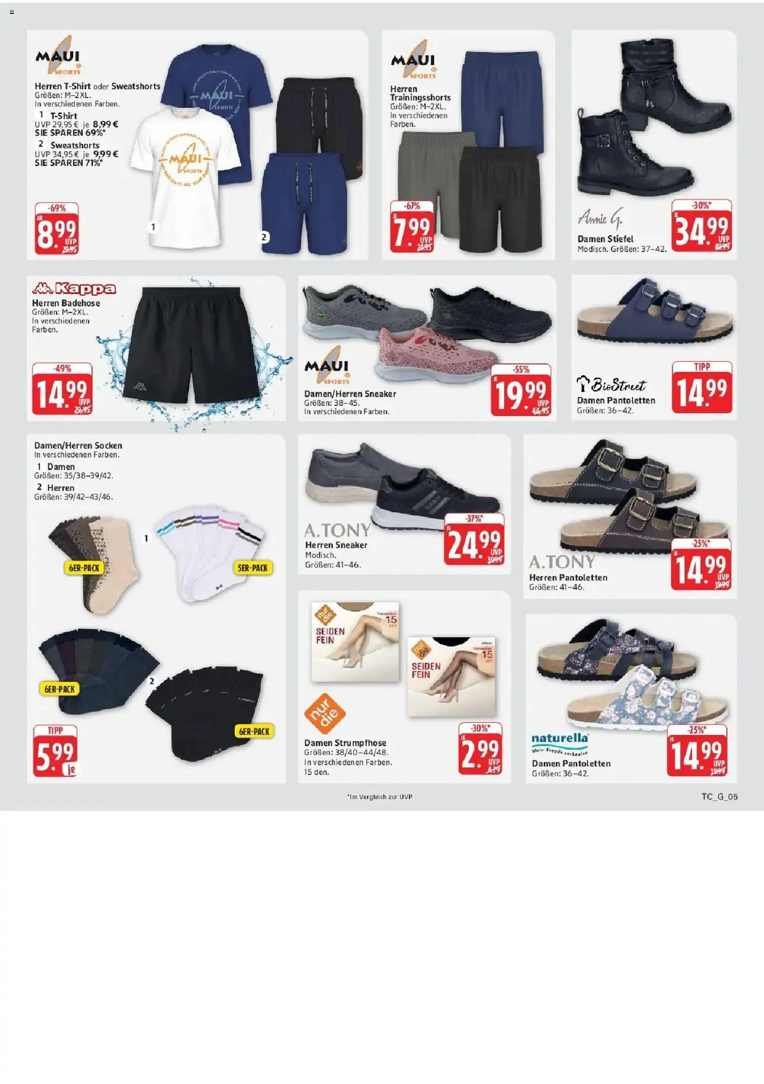 Edeka Prospekt Mainz-Weisenau (ab 17.08.2026) » Angebote Online | Seite: 74 | Produkte: Sweatshorts, Socken, Stiefel, Strumpfhose