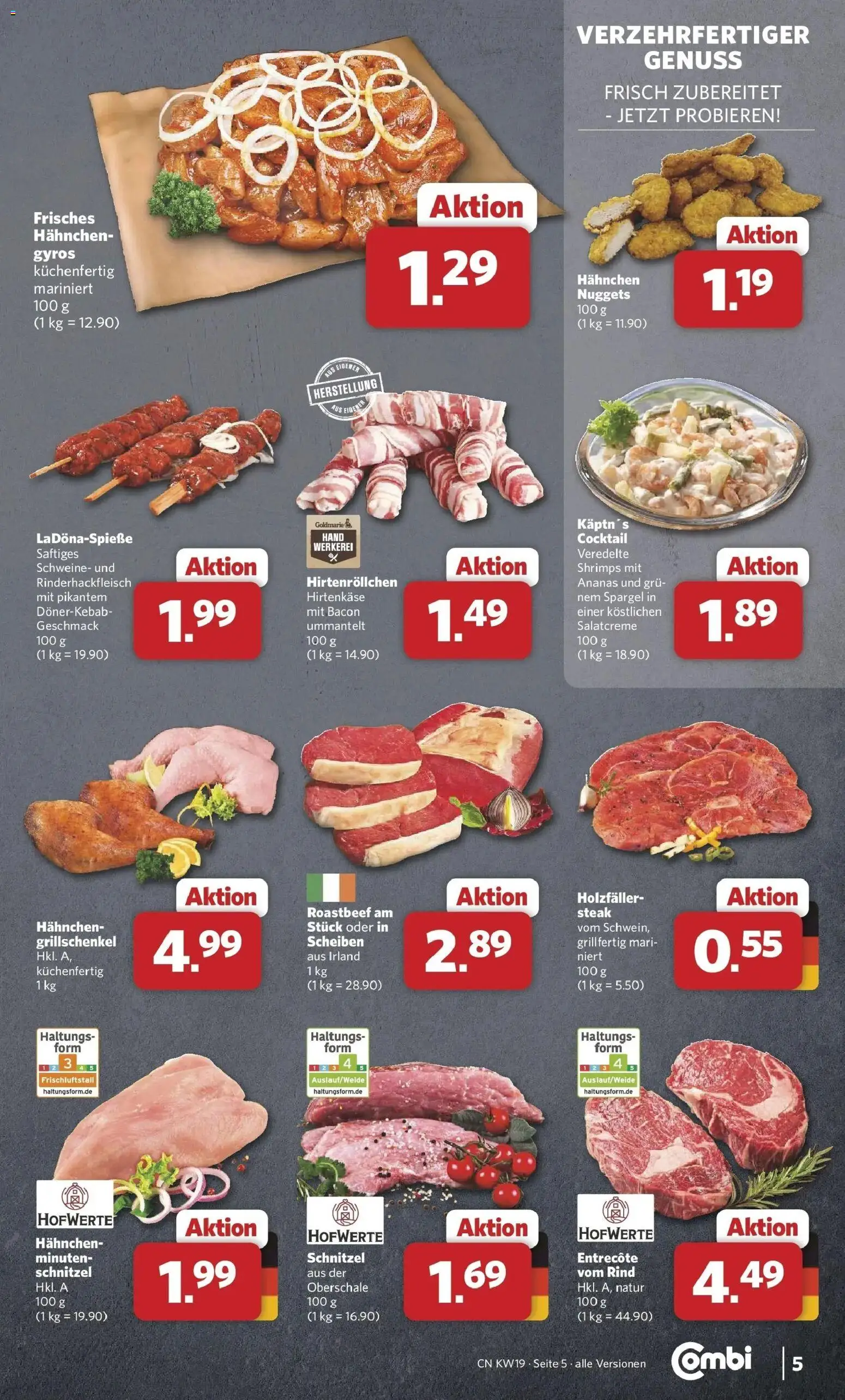 Combi Unsere Wochenangebote – gültig ab 04.05.2026 | Seite: 5 | Produkte: Hahnchen, Schnitzel, Gyros, Steak