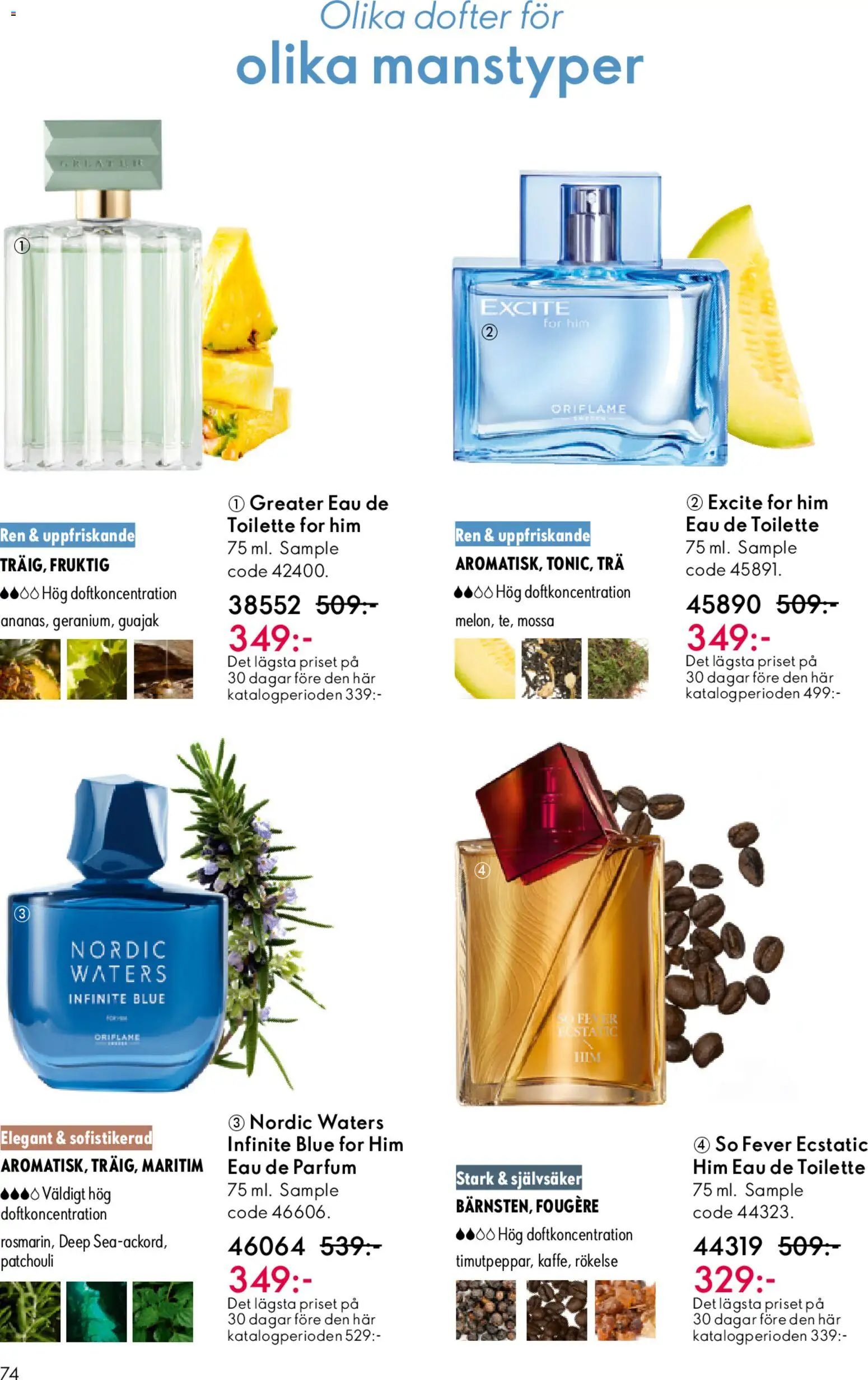 Oriflame reklamblad aktuell från 01.04.2026 | Sida: 74 | Produkter: Eau de toilette, Mössa