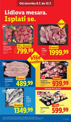 Svež očišćen brancin, Cca 600 g - pregled Lidl kataloga - važi od 09.07.2026 | Strana: 21 | Proizvode: Juneće meso, Brancin, Meso za gulaš
